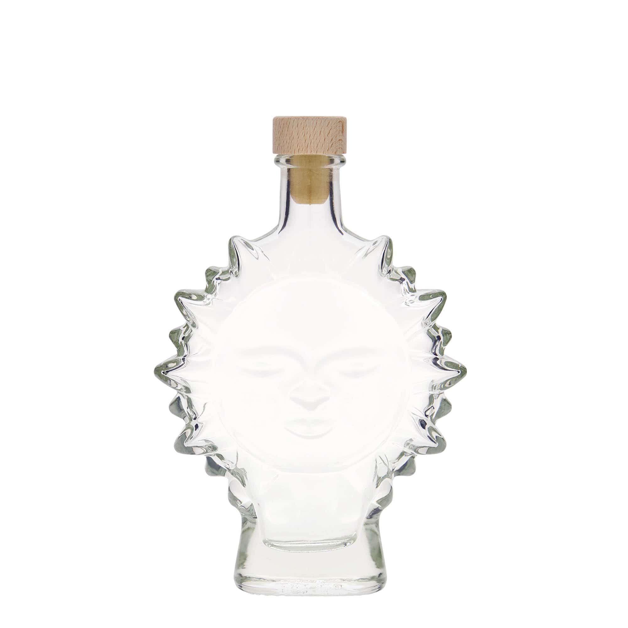 Skleněná lahev 200 ml 'Slunce', uzávěr: korek