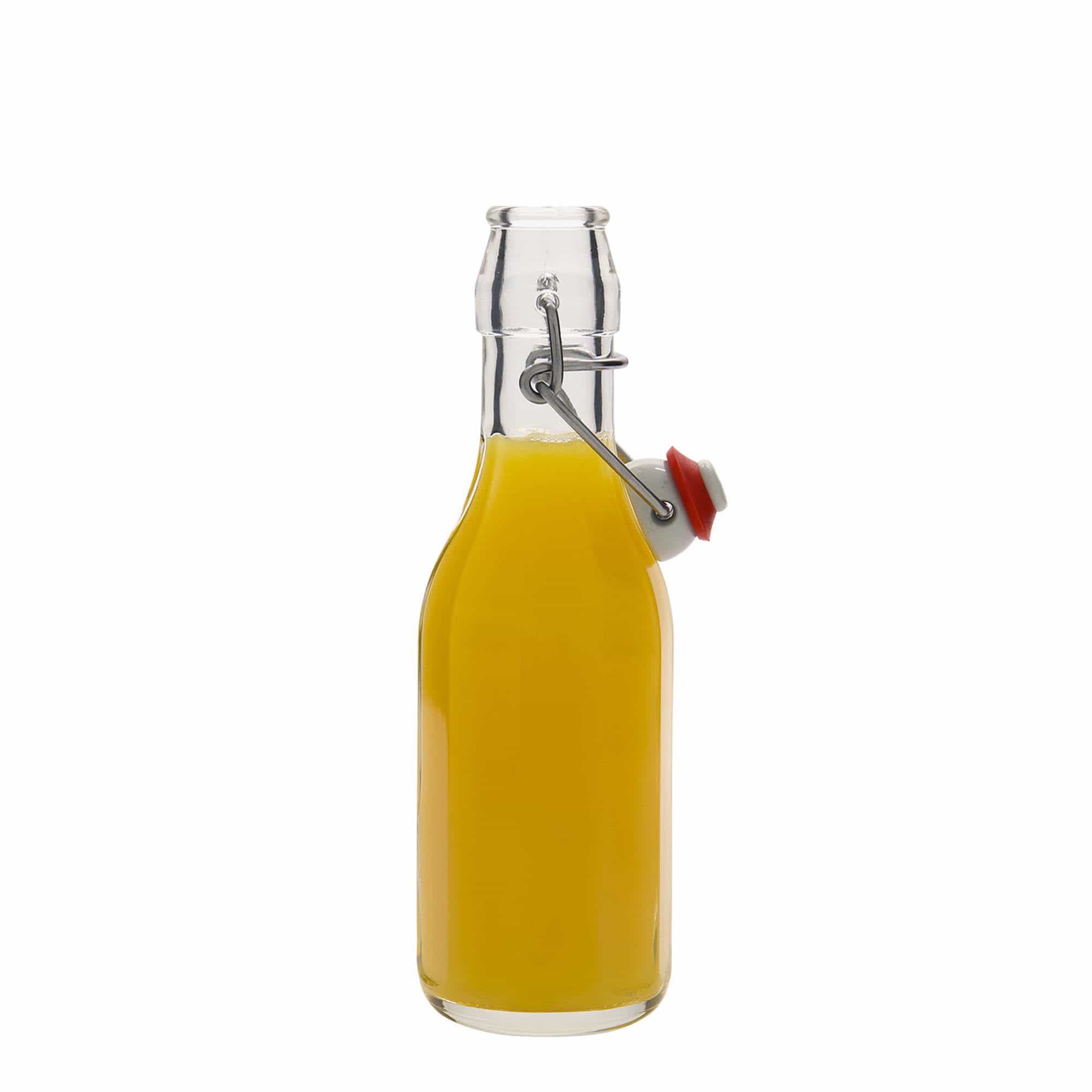 250 ml skleněná lahev 'Bravo', desetiboká, hrdlo: s pákovým uzávěrem