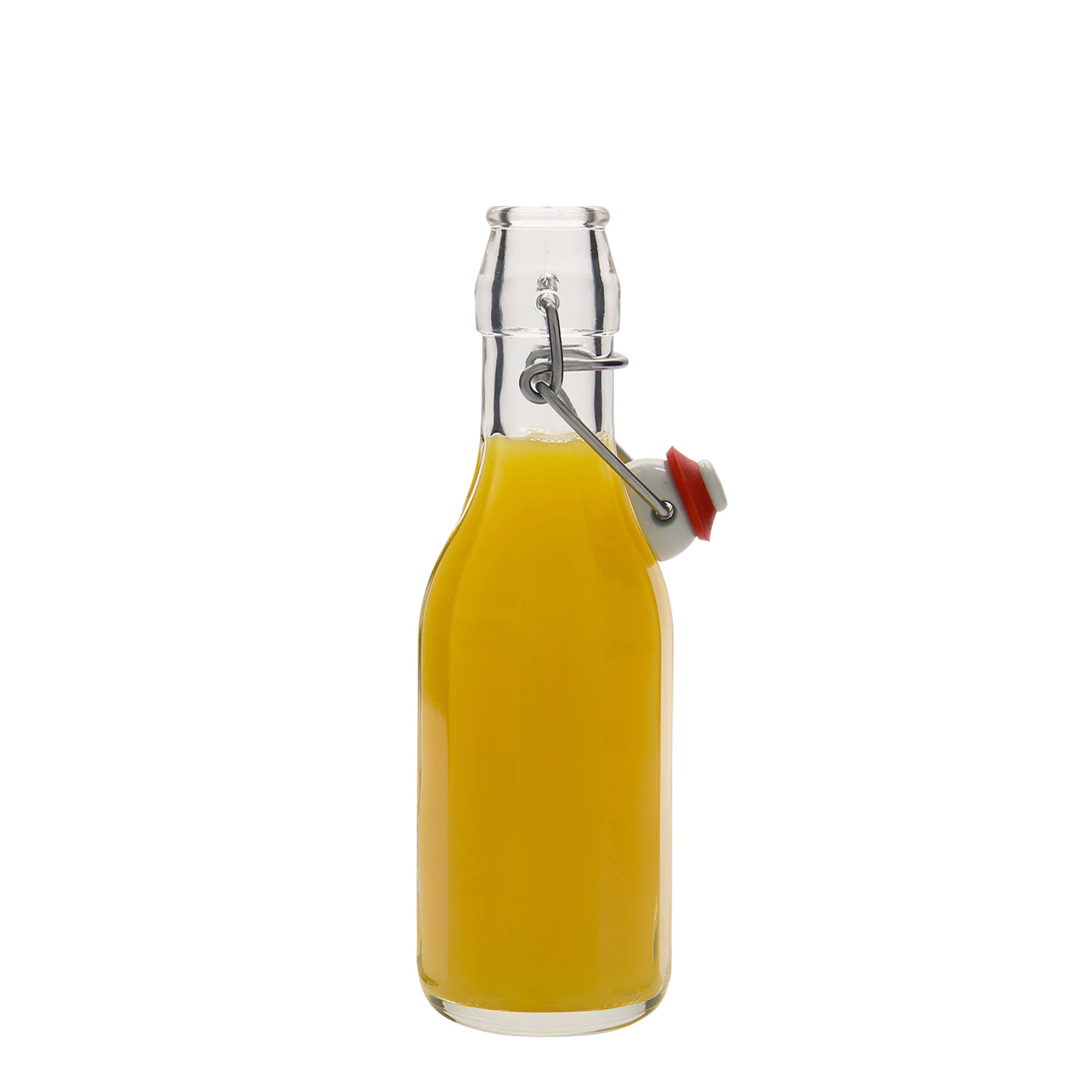 250 ml skleněná lahev 'Bravo', desetiboká, hrdlo: s pákovým uzávěrem