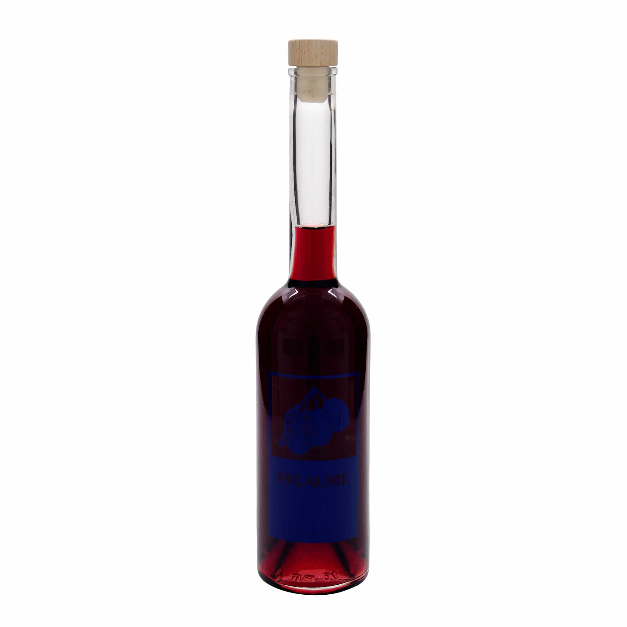 500 ml skleněná láhev „Opera“, motiv: švestka, hrdlo: korek
