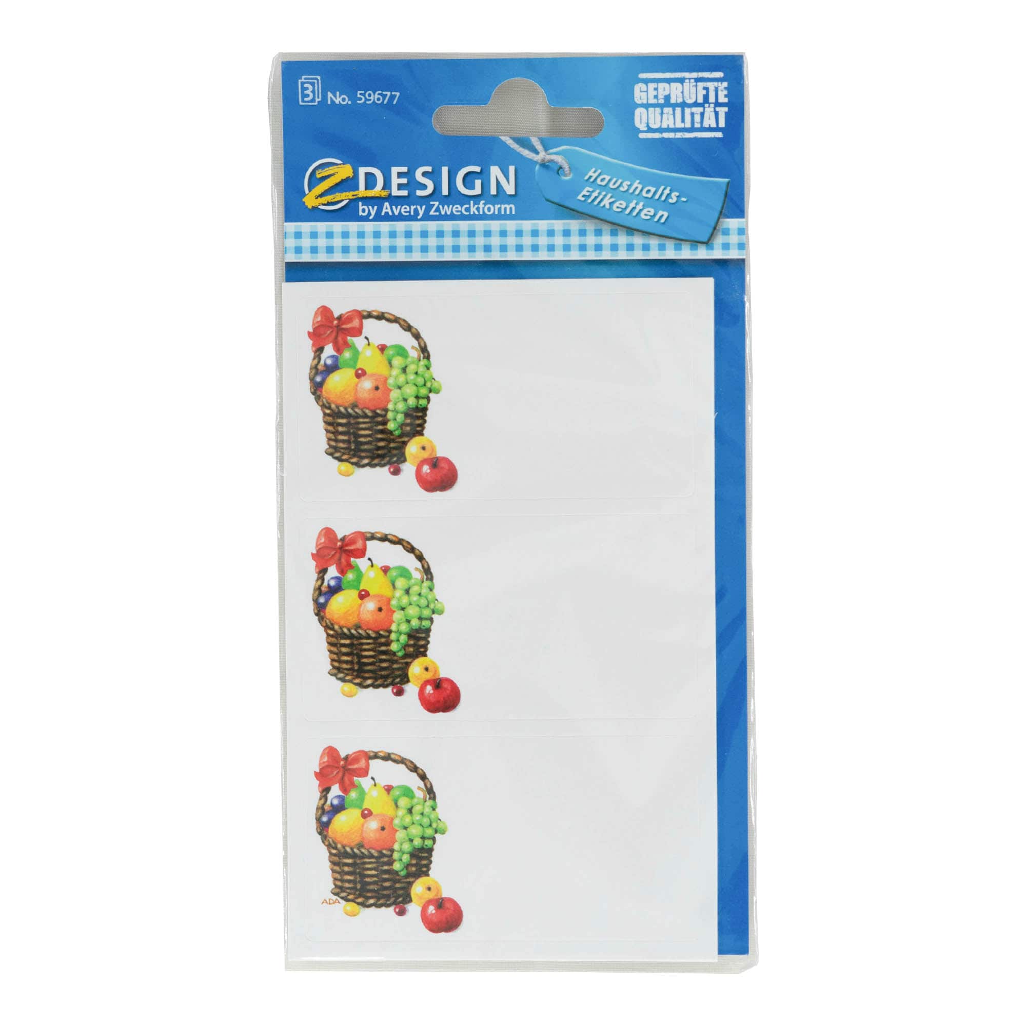 Zweckform etikety „Ovocný koš“, obdélníkové, papírové, vícebarevné