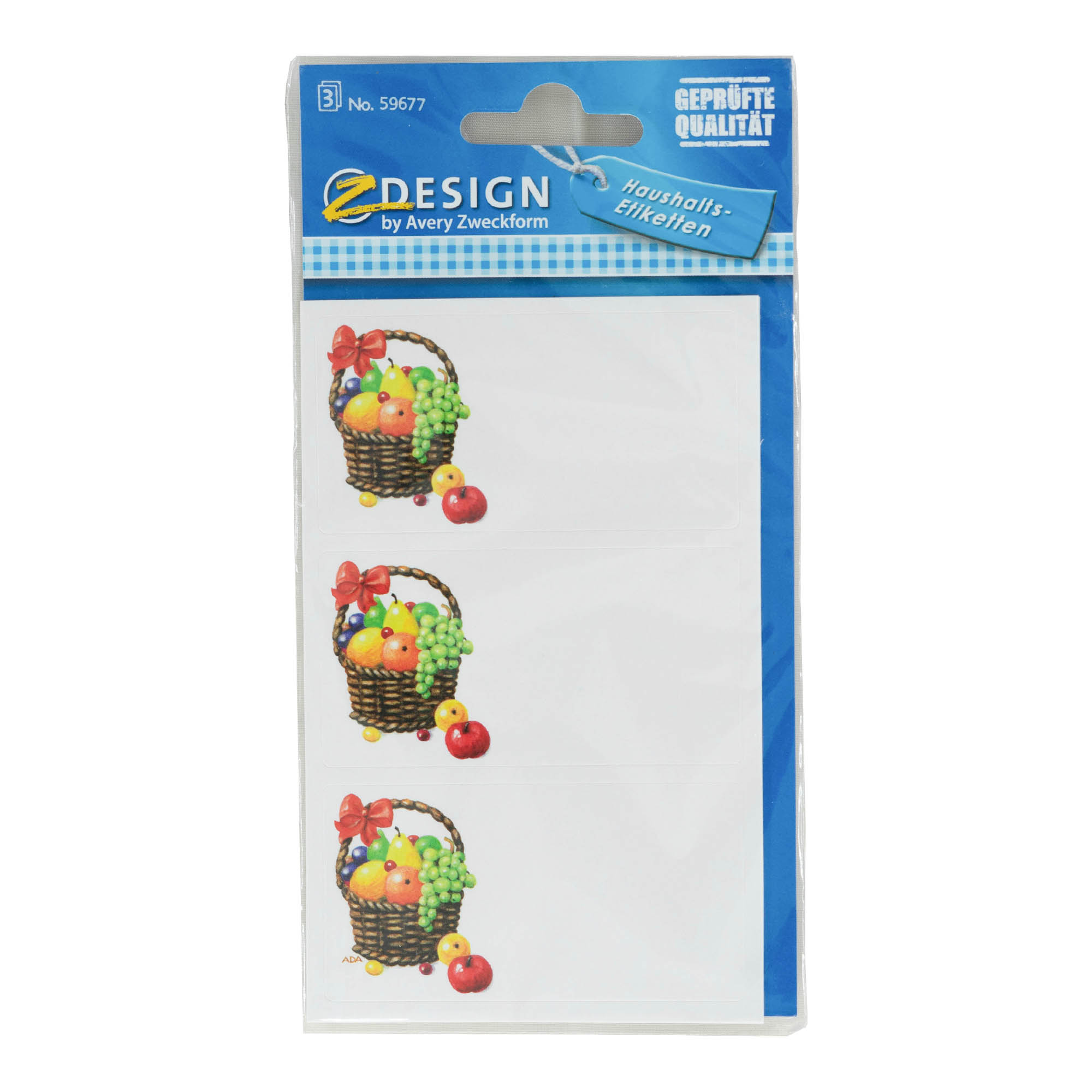 Zweckform etikety „Ovocný koš“, obdélníkové, papírové, vícebarevné Zweckform etikety „Ovocný koš“, obdélníkové, papírové, vícebarevné