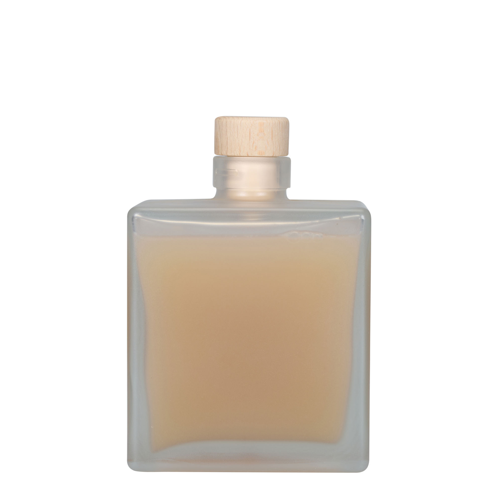 500 ml skleněná láhev 'Cube', čtvercová, matná, hrdlo: korek 500 ml skleněná láhev 'Cube', čtvercová, matná, hrdlo: korek