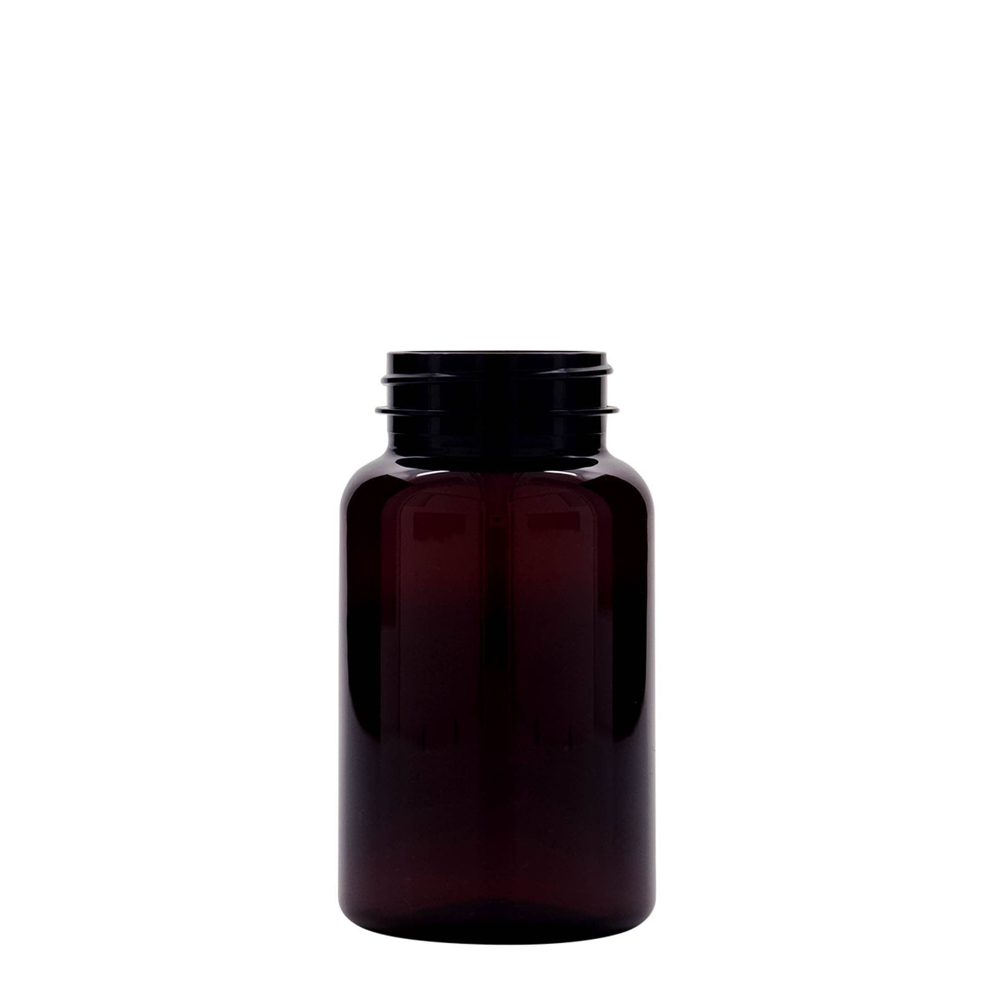 200 ml PET obal, plast, hnědý, hrdlo: 45/400