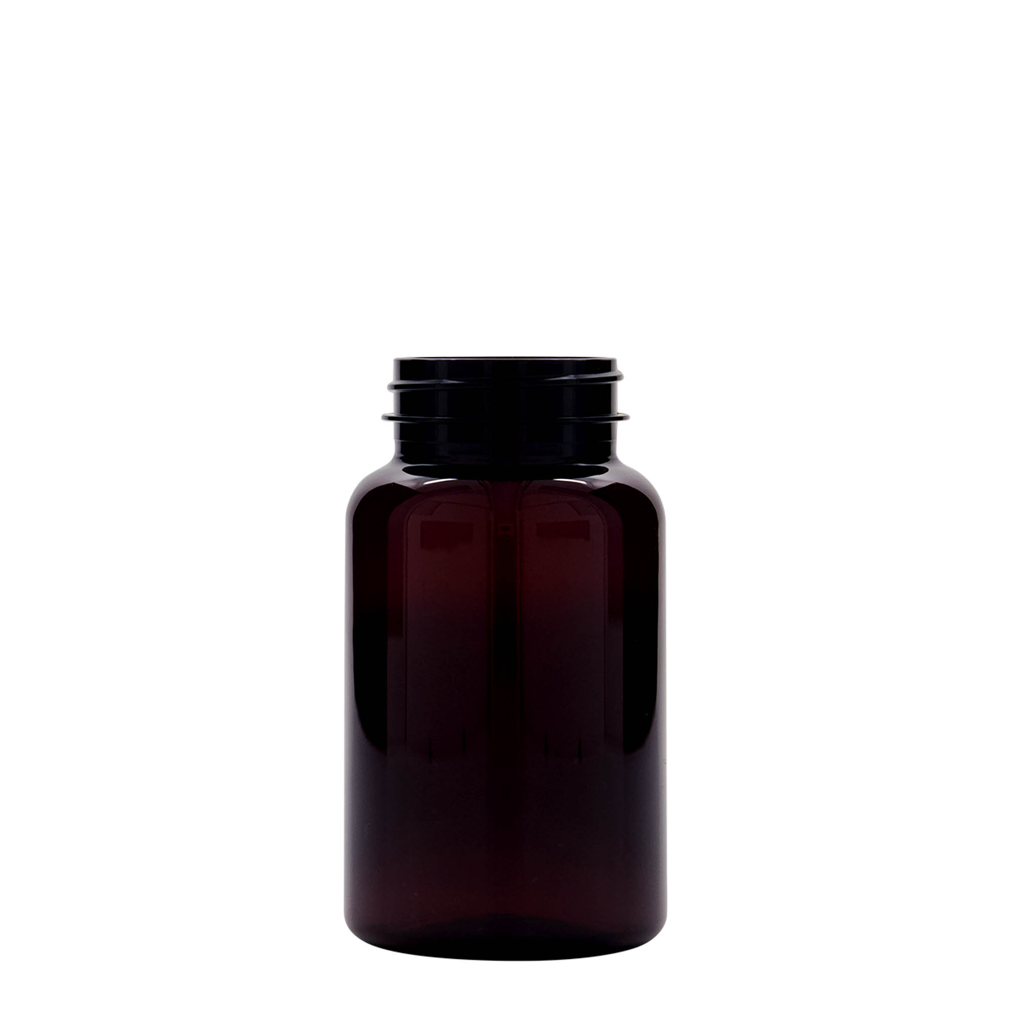 200 ml PET obal, plast, hnědý, hrdlo: 45/400