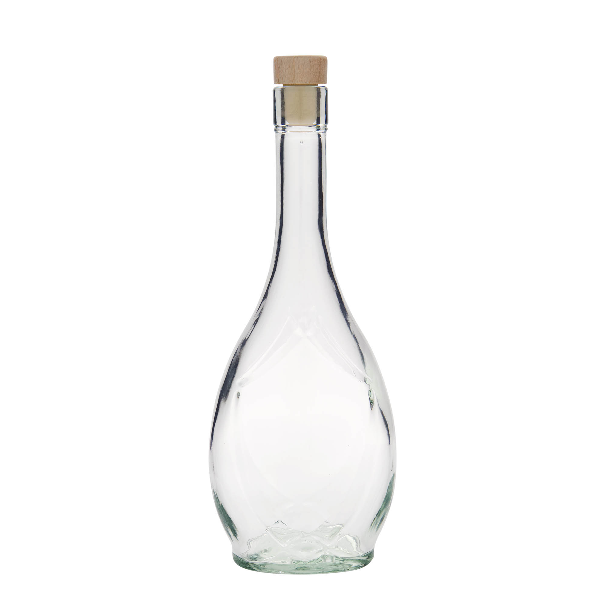 500 ml skleněná láhev 'Saragossa', oválná, hrdlo: korek