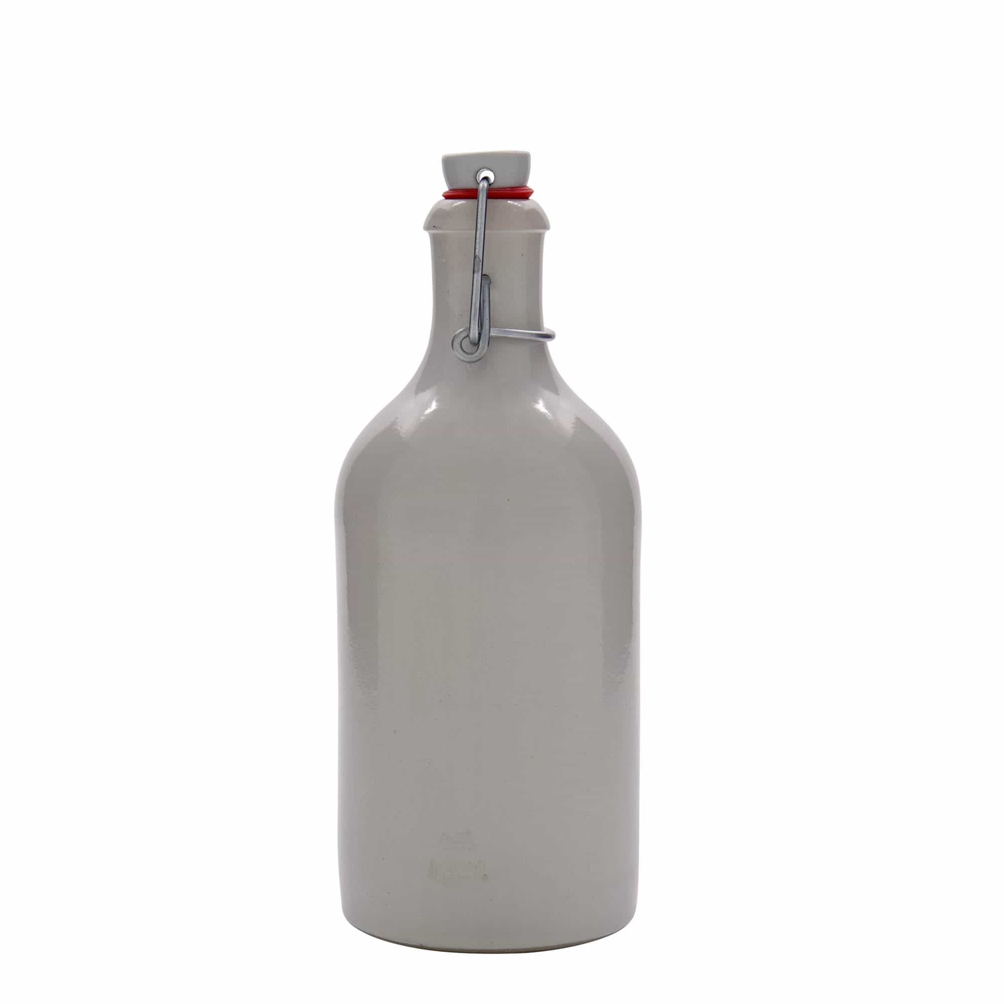 Hliněný džbán 500 ml, keramika, bílý, uzávěr: třmenový uzávěr
