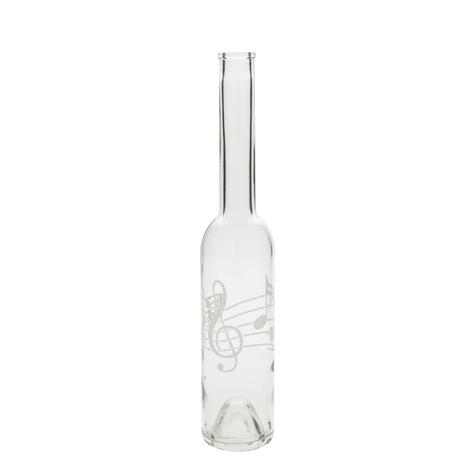 350 ml skleněná láhev 'Opera', motiv: noty, hrdlo: korek