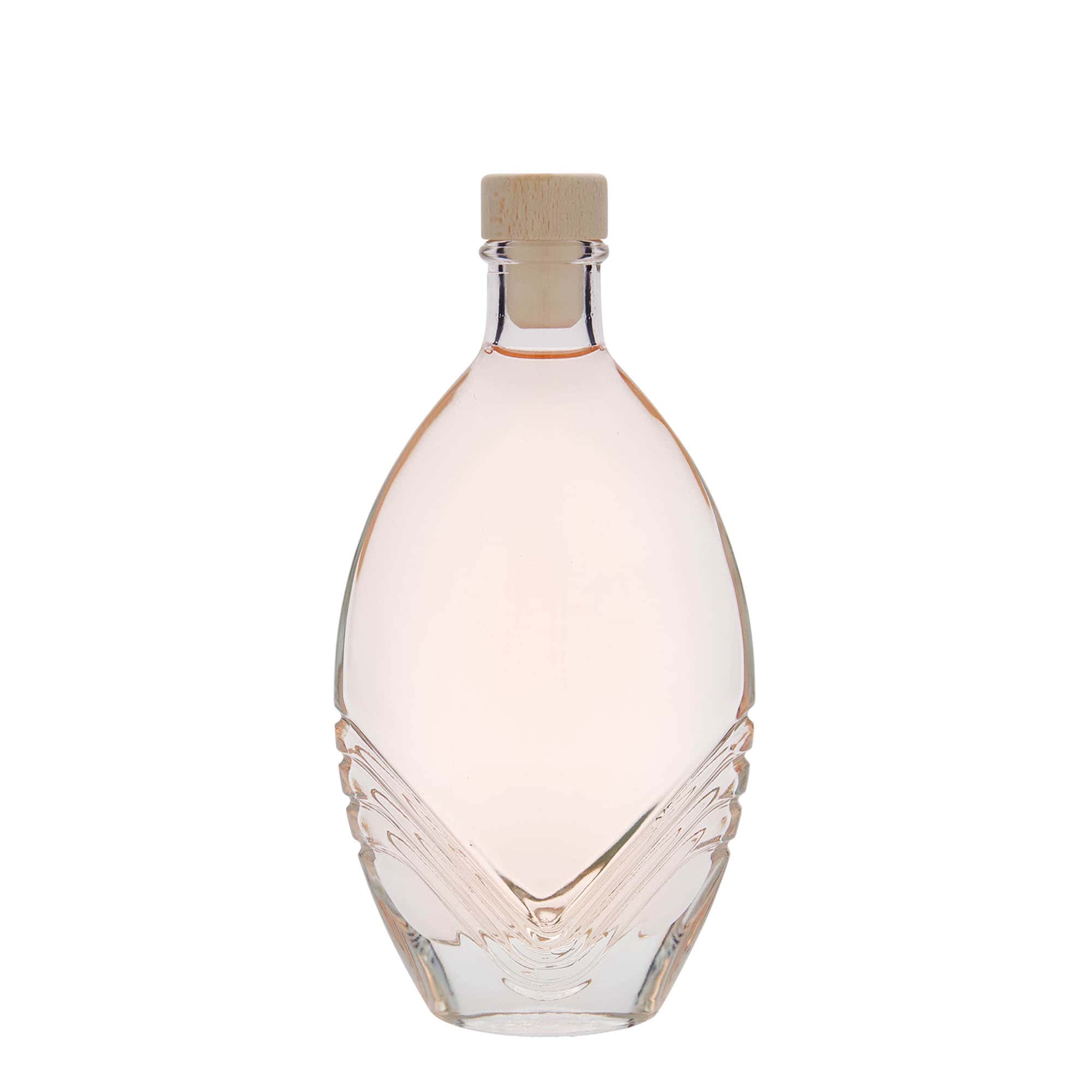 200 ml skleněná láhev 'Florence', oválná, hrdlo: korek