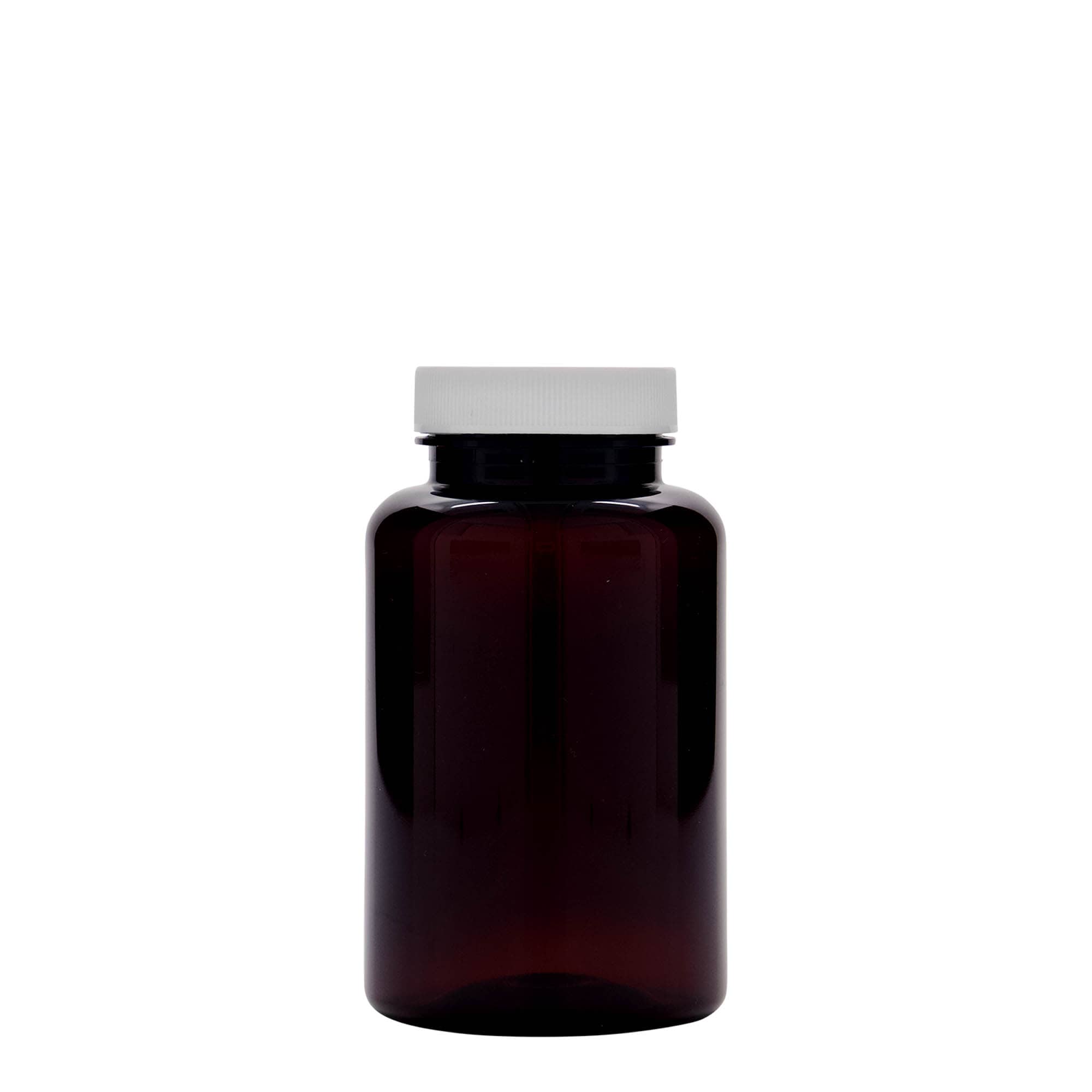 250 ml PET láhev, plast, hnědá, hrdlo: 45/400