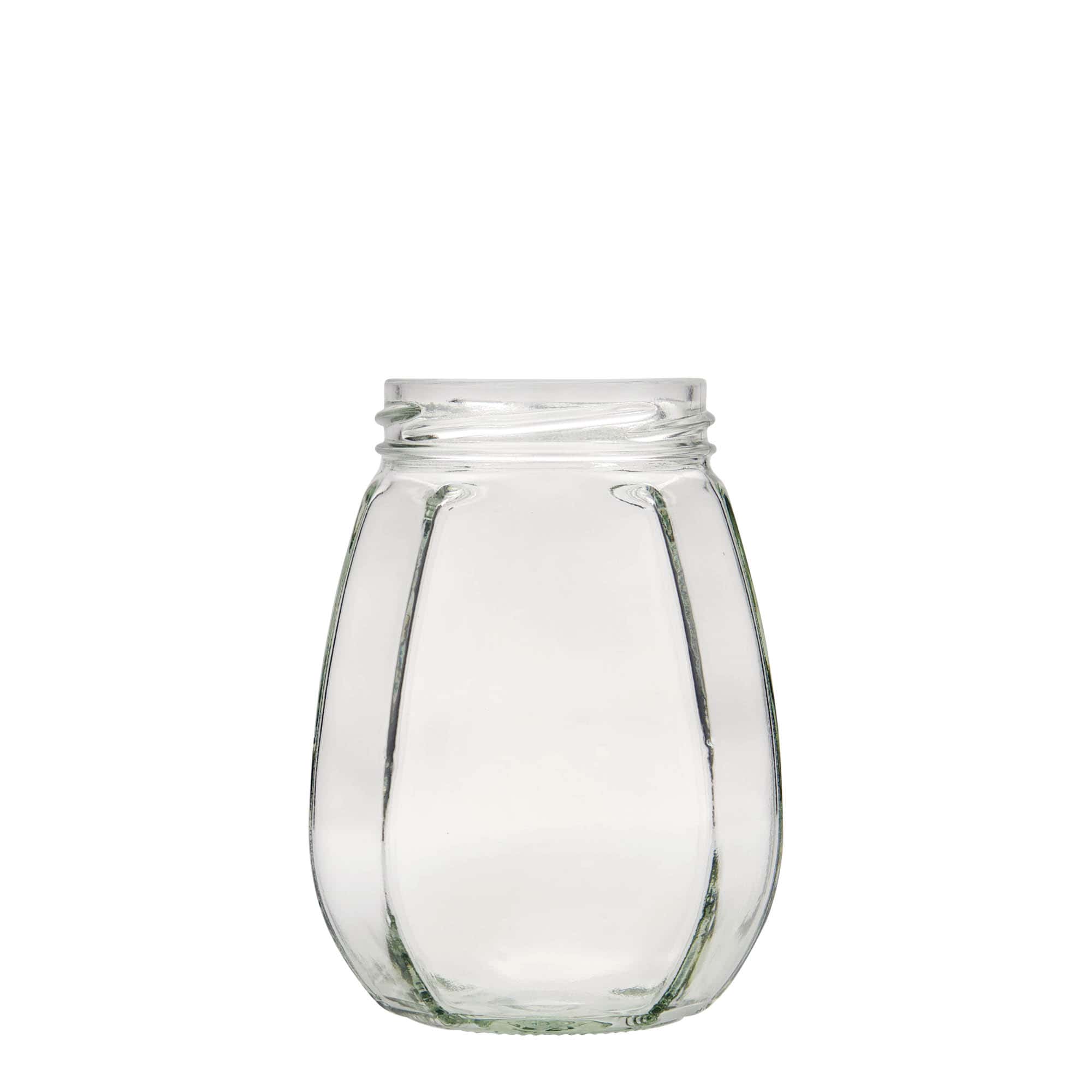 385 ml šestihranná sklenice na šperky, hrdlo: Twist-Off (TO 63)