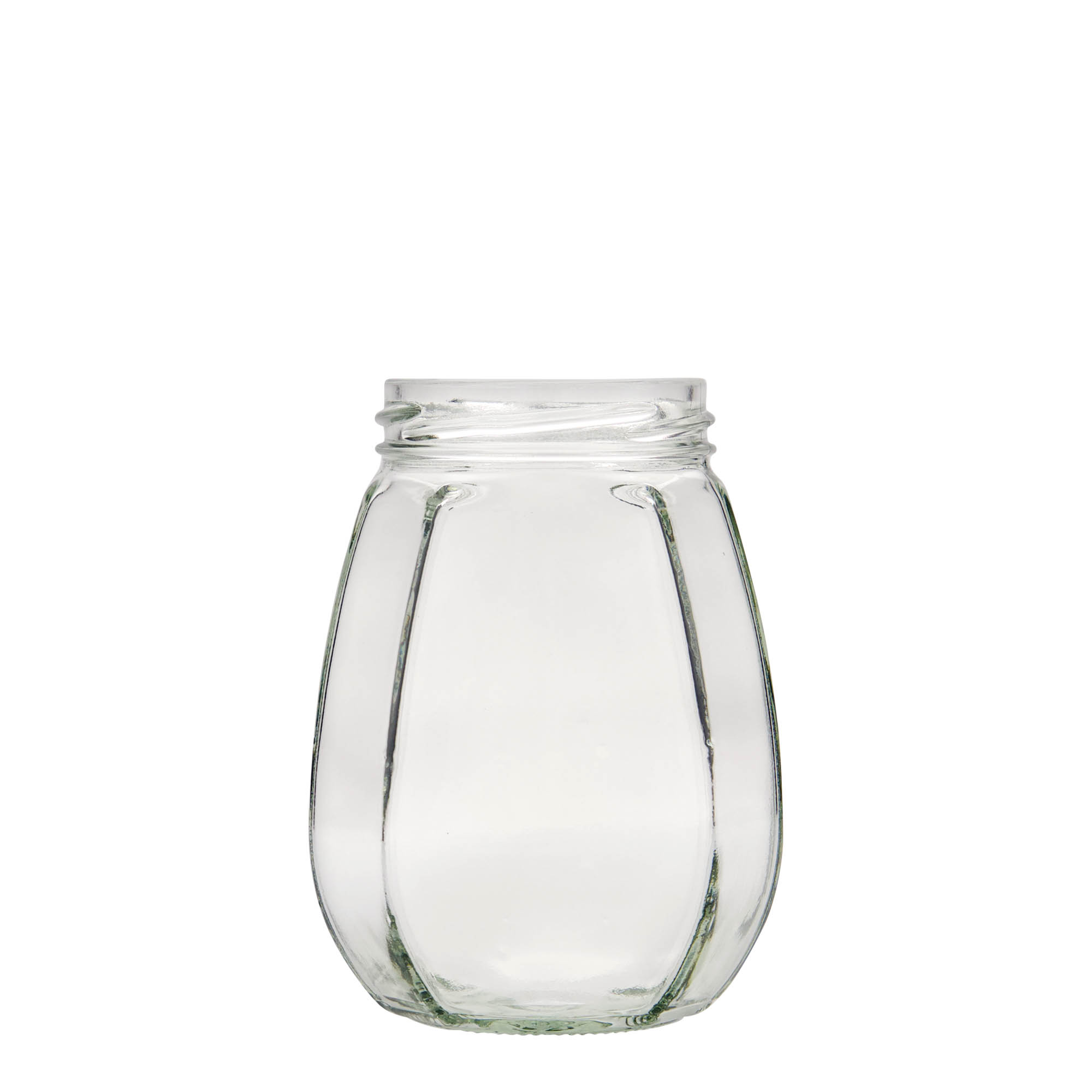 385 ml šestihranná sklenice na šperky, hrdlo: Twist-off (TO 63)