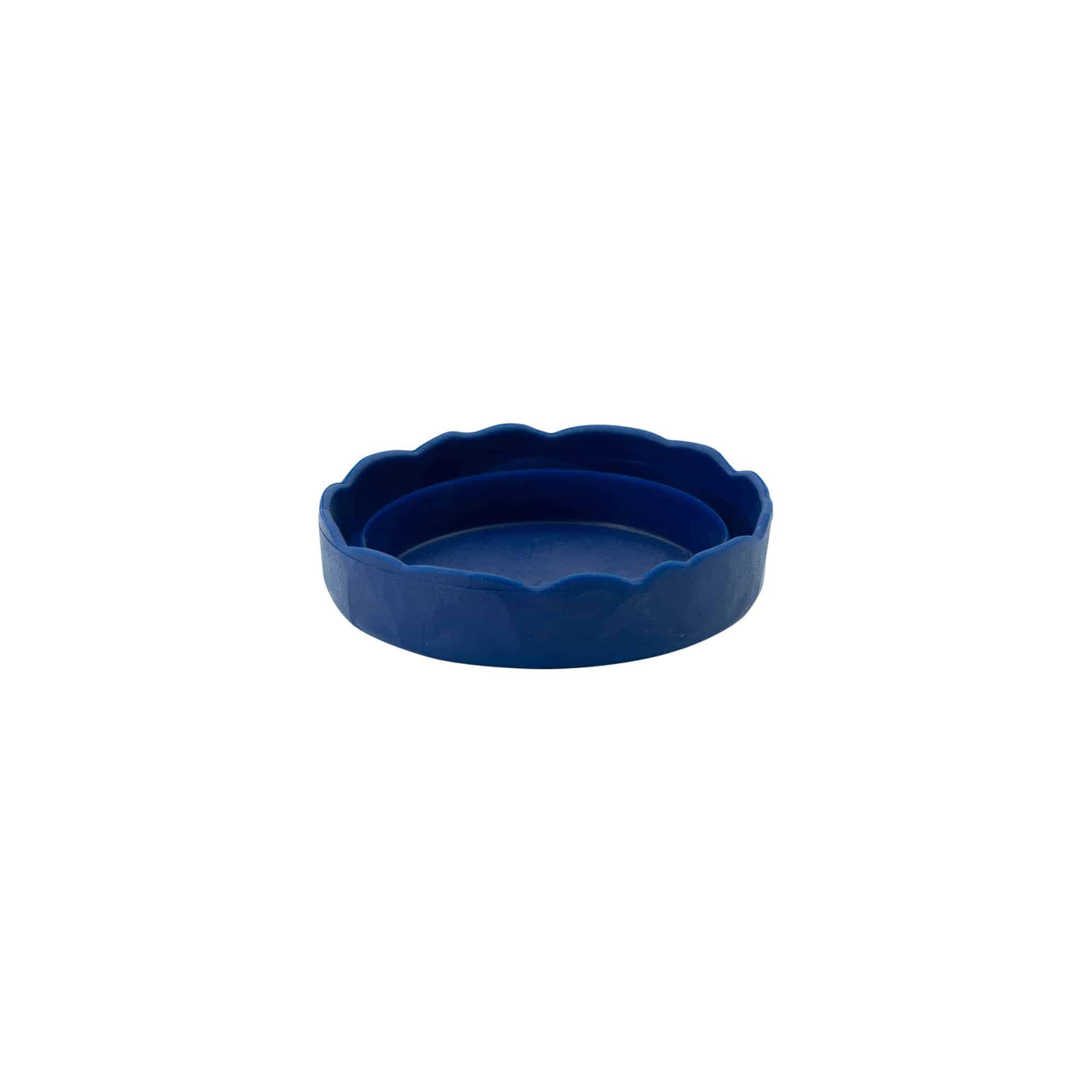 Víčko na hrnec s úzkým hrdlem z keramiky, HDPE plast, modré
