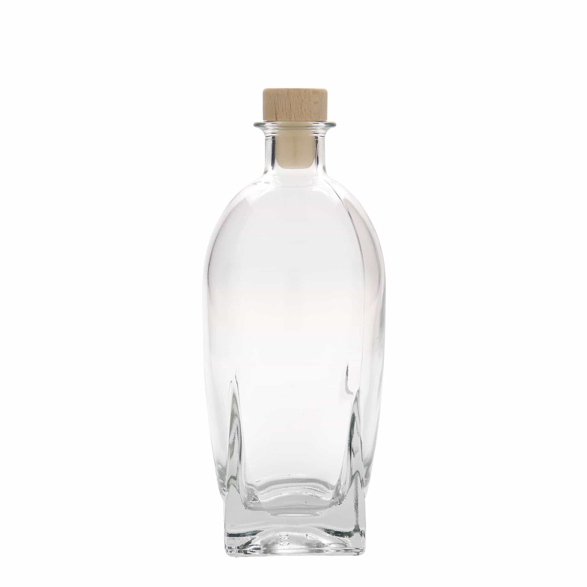 Skleněná lahev 500 ml 'Zino', čtvercová, uzávěr: korek