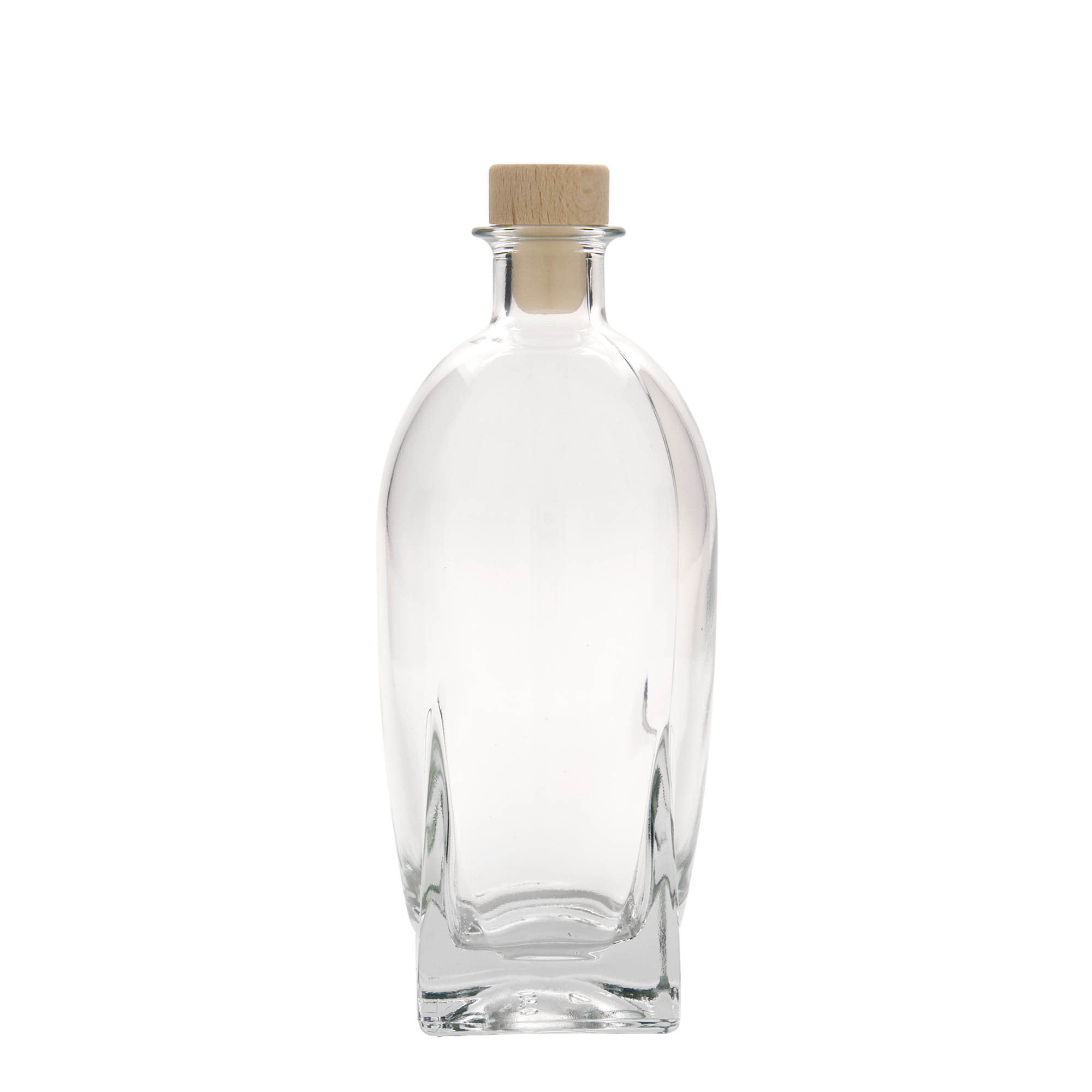 500 ml skleněná láhev 'Zino', čtvercová, hrdlo: korek 500 ml skleněná láhev 'Zino', čtvercová, hrdlo: korek