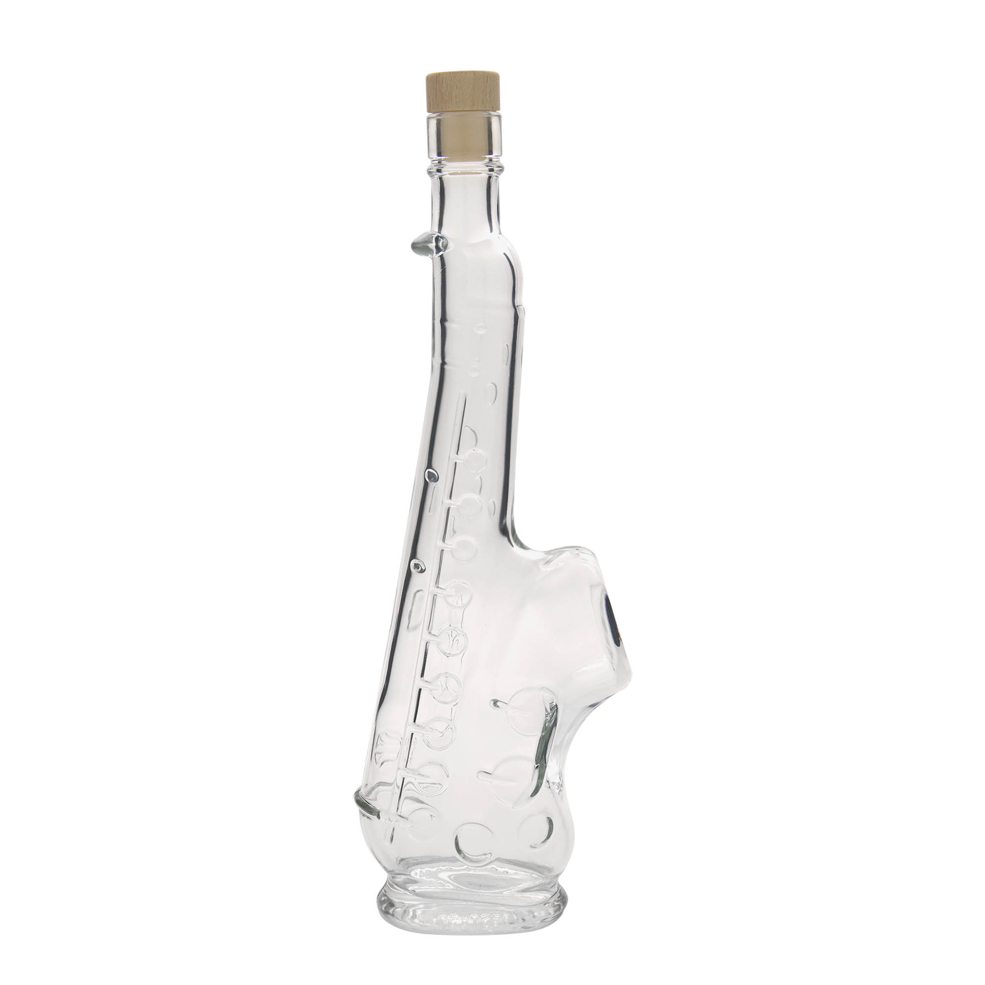500 ml skleněná lahev 'Saxofon', hrdlo: korek