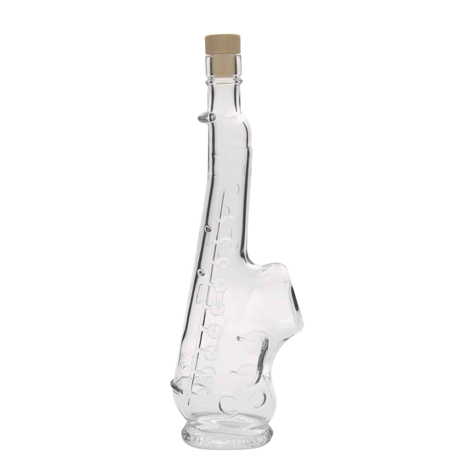 500 ml skleněná lahev 'Saxofon', hrdlo: korek