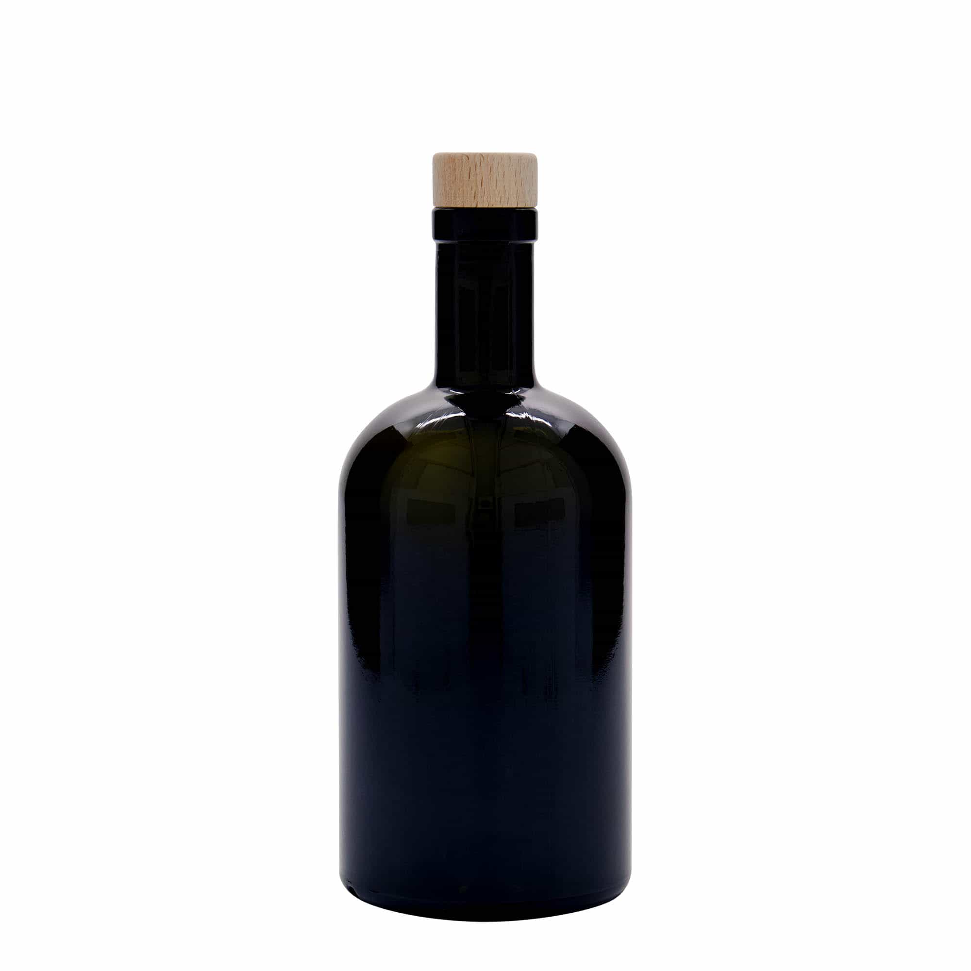 500 ml skleněná láhev 'Farmacia', antik zelená, hrdlo: korek