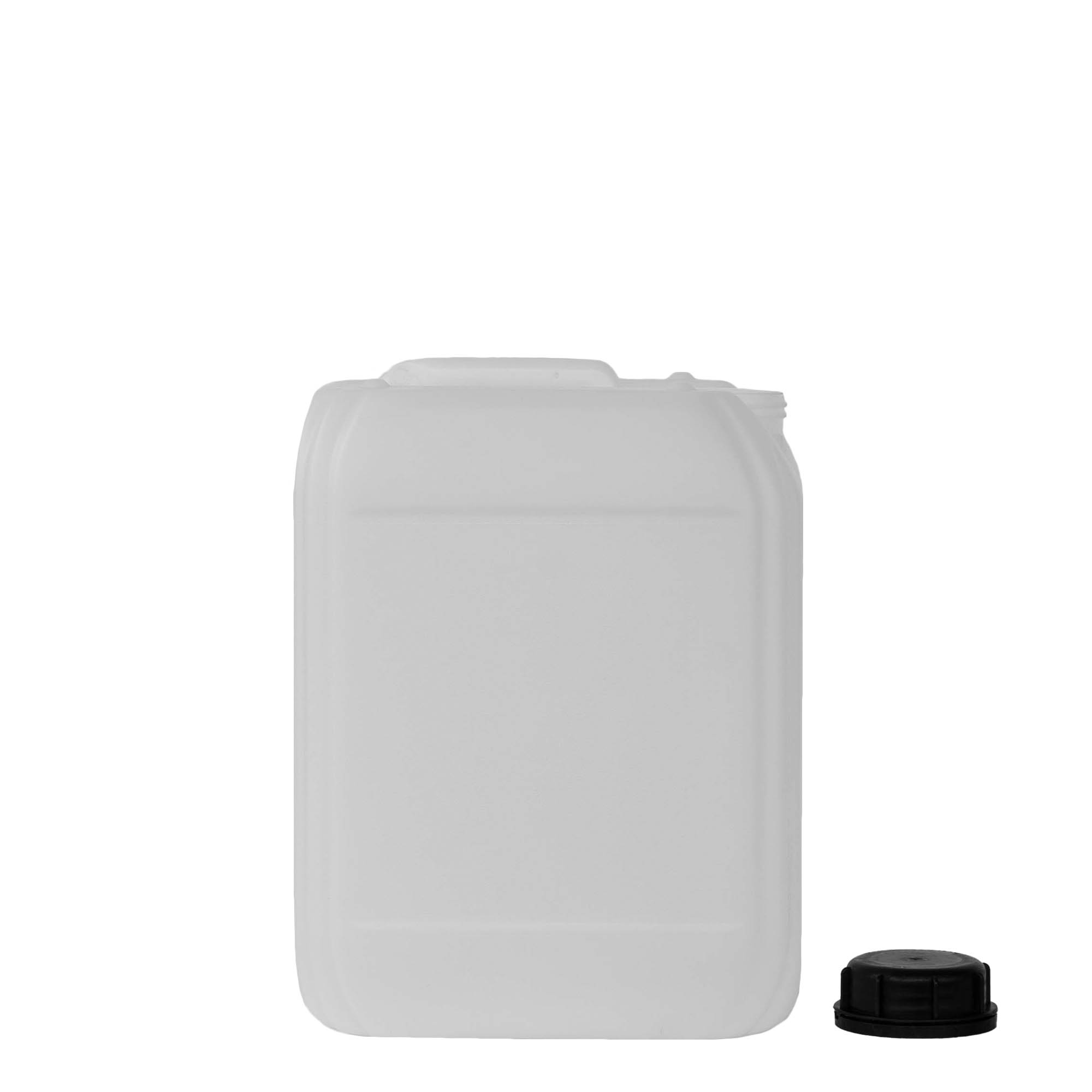 10 l kanystr, obdélníkový, HDPE plast, přírodní, hrdlo: ND 55