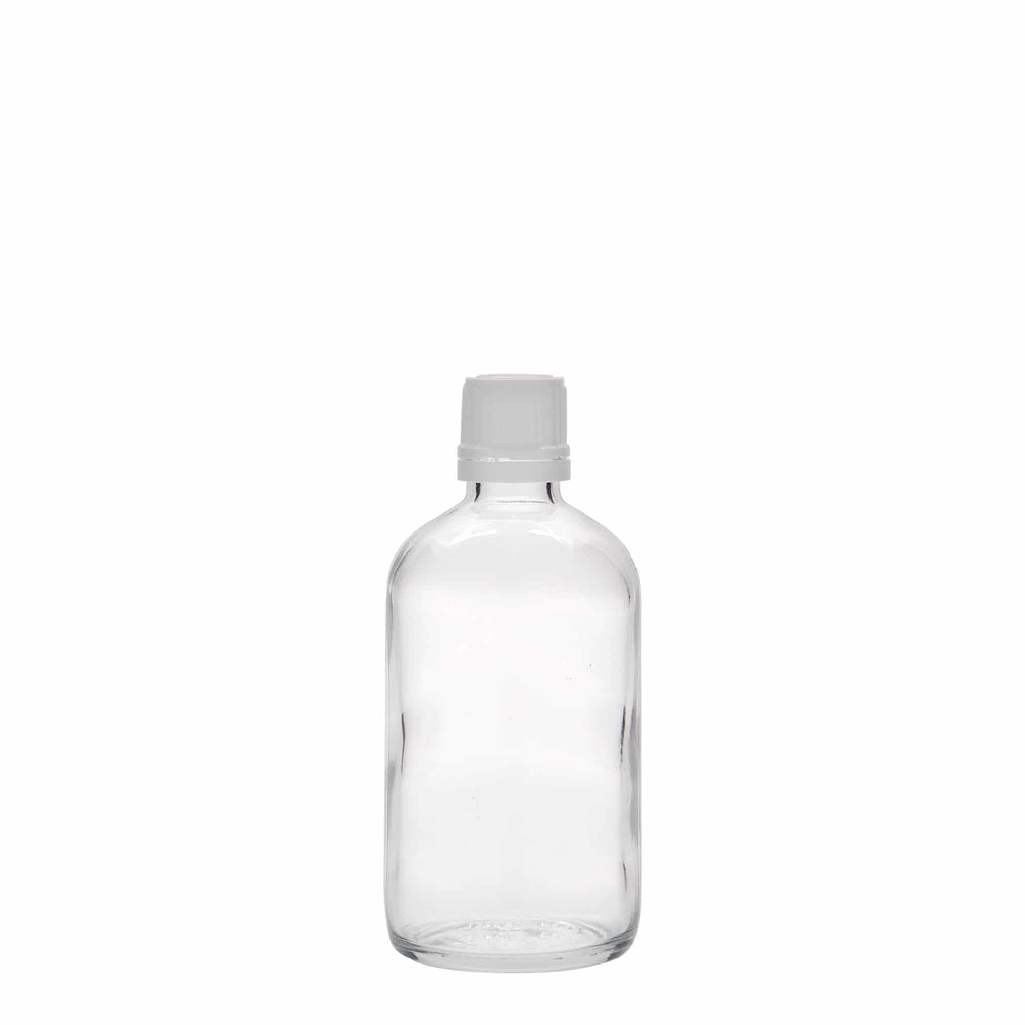 Lékovka 100 ml, sklo, ústí: DIN 18