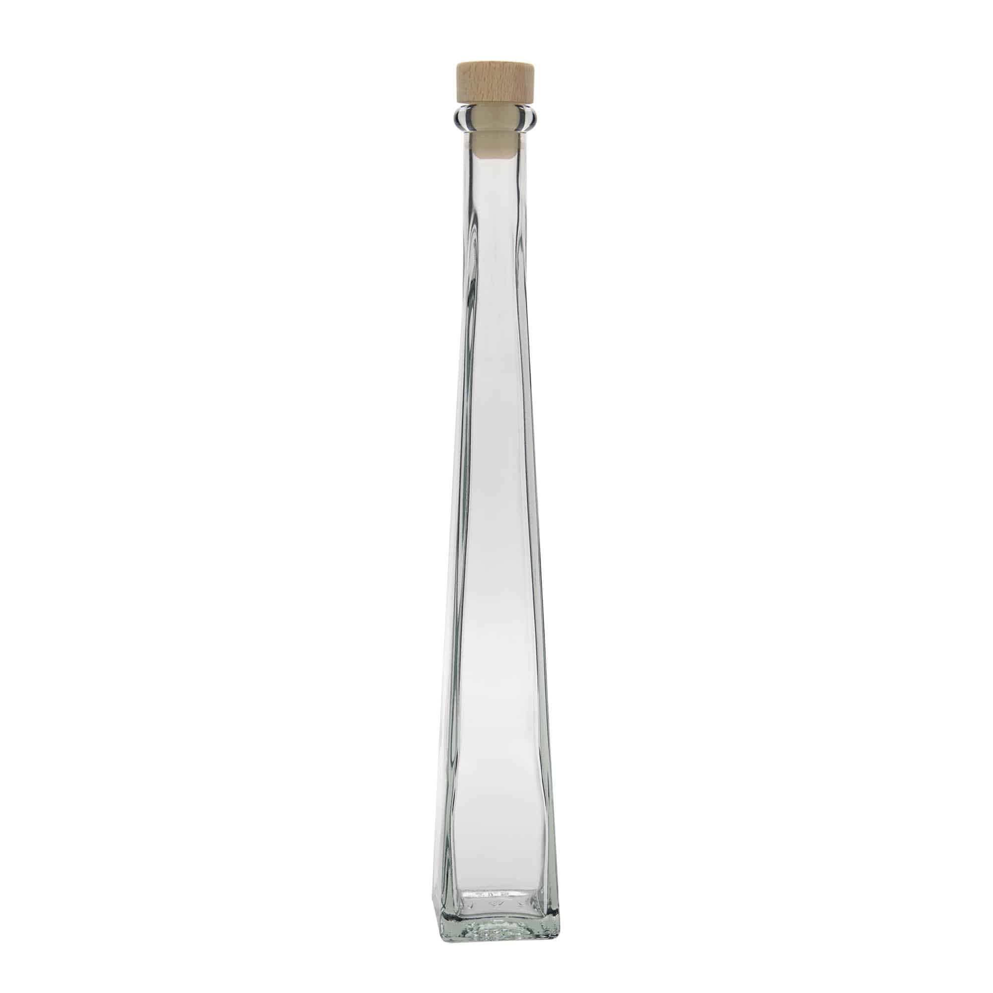 Skleněná lahev 200 ml 'Dama Quadrato', čtvercová, uzávěr: korek