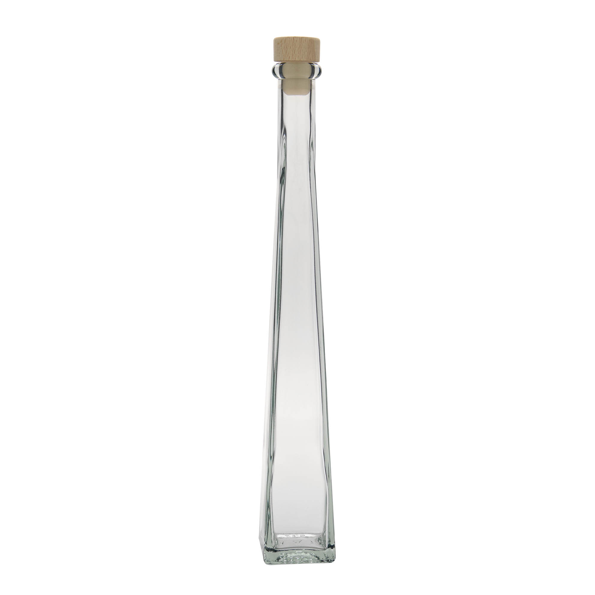 200 ml skleněná lahvička 'Dama Quadrato', čtvercová, hrdlo: korek