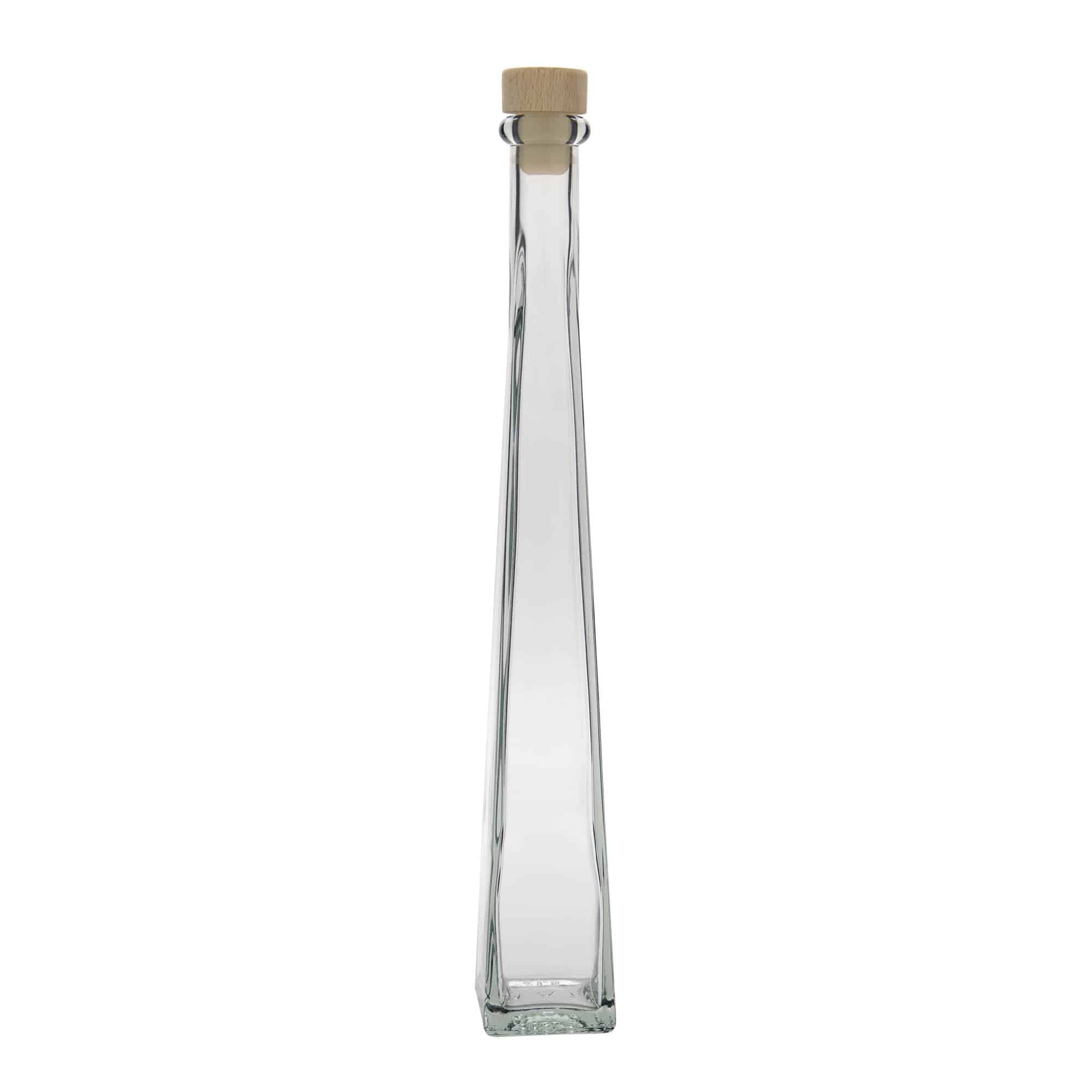 200 ml skleněná lahvička 'Dama Quadrato', čtvercová, hrdlo: korek