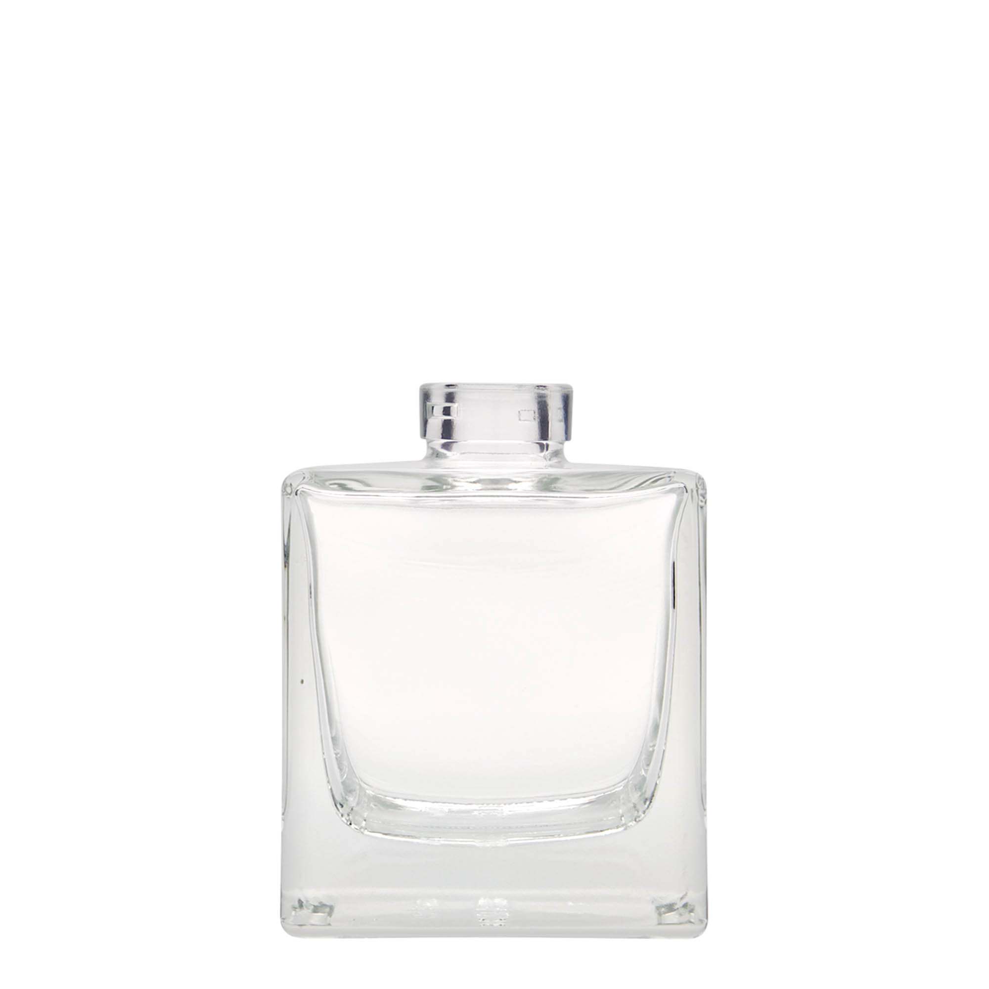 200 ml skleněná láhev „Cube“, čtvercová, hrdlo: korek