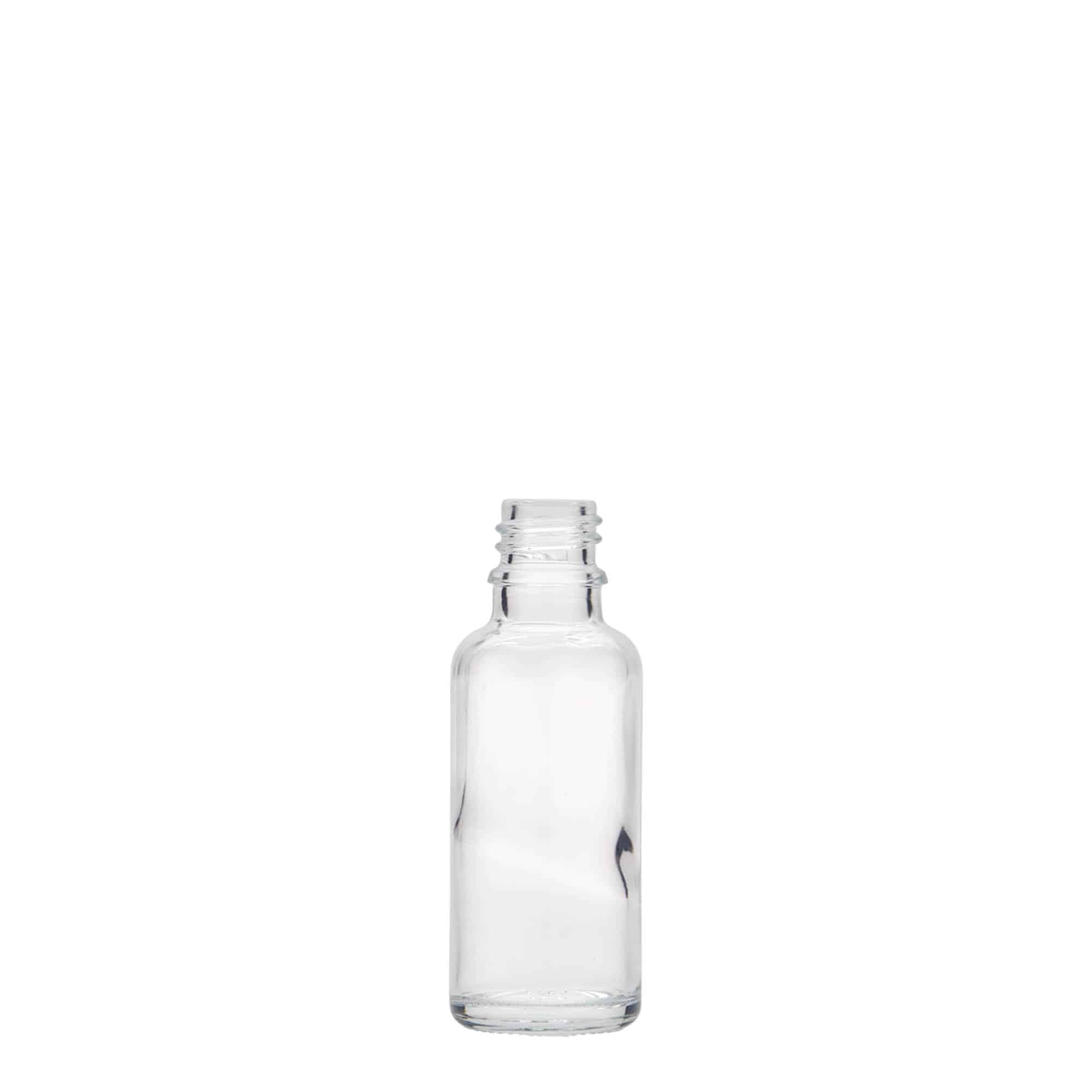 30 ml lékovka, sklo, hrdlo: DIN 18