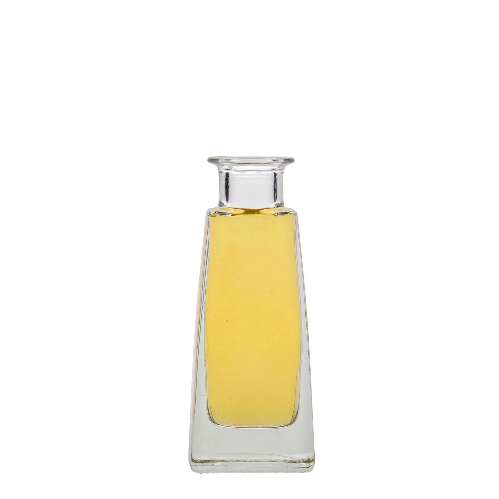 Skleněná lahev 100 ml 'Timmy', hranatá, uzávěr: korek