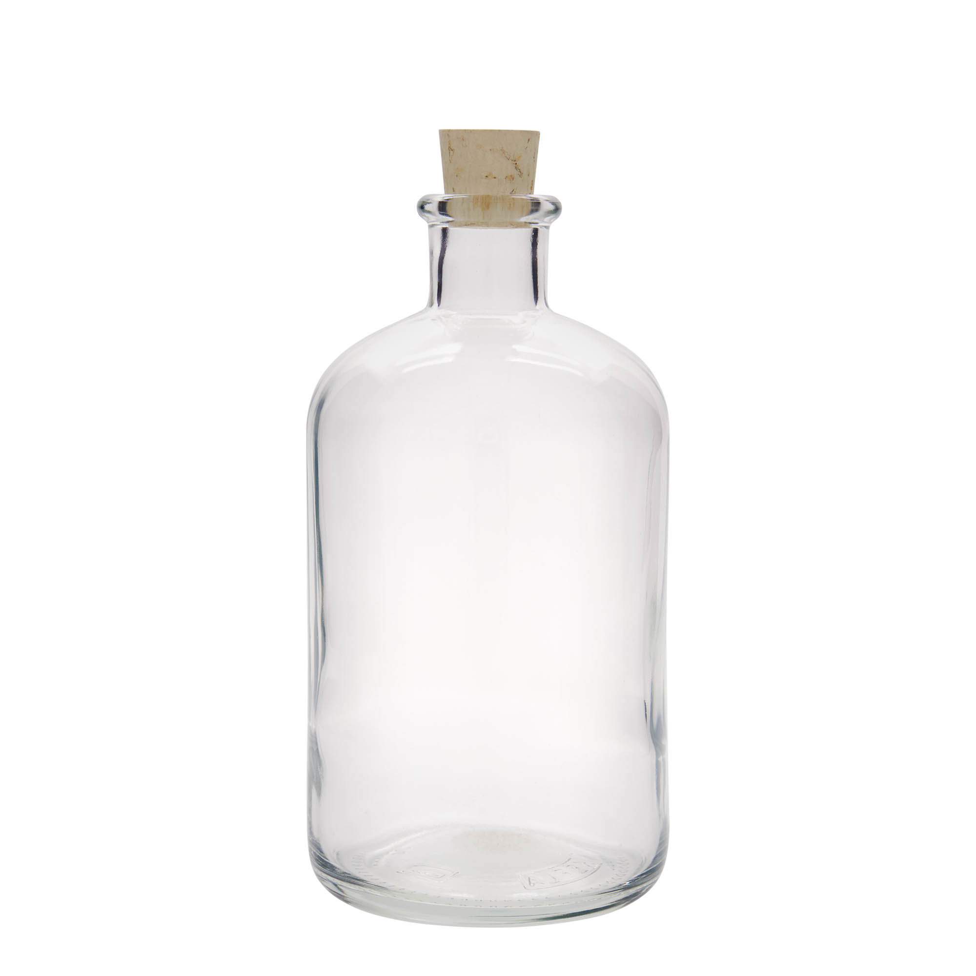 1.000 ml skleněná láhev lékárenská, hrdlo: korek