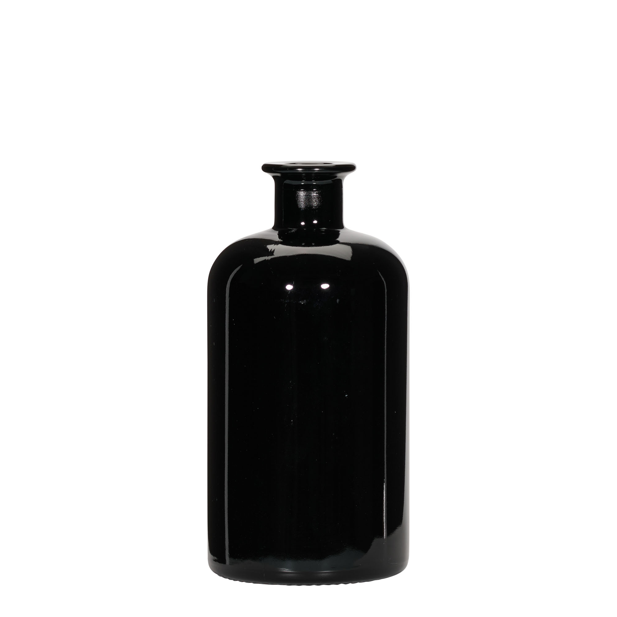 500 ml lékárenská skleněná láhev, černá, hrdlo: korek 500 ml lékárenská skleněná láhev, černá, hrdlo: korek