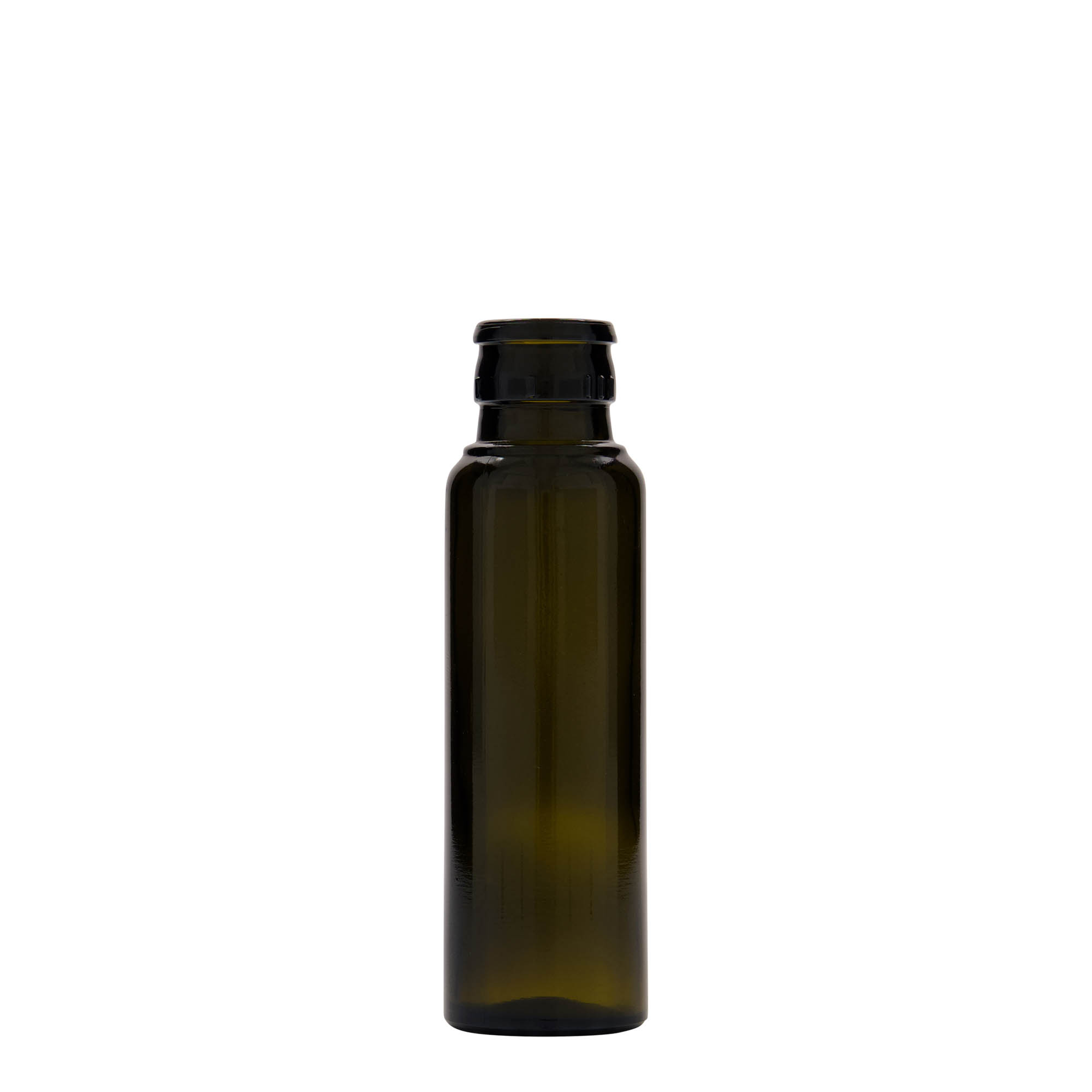 100 ml láhev na ocet/olej 'Willy New', sklo, antik zelená, hrdlo: DOP