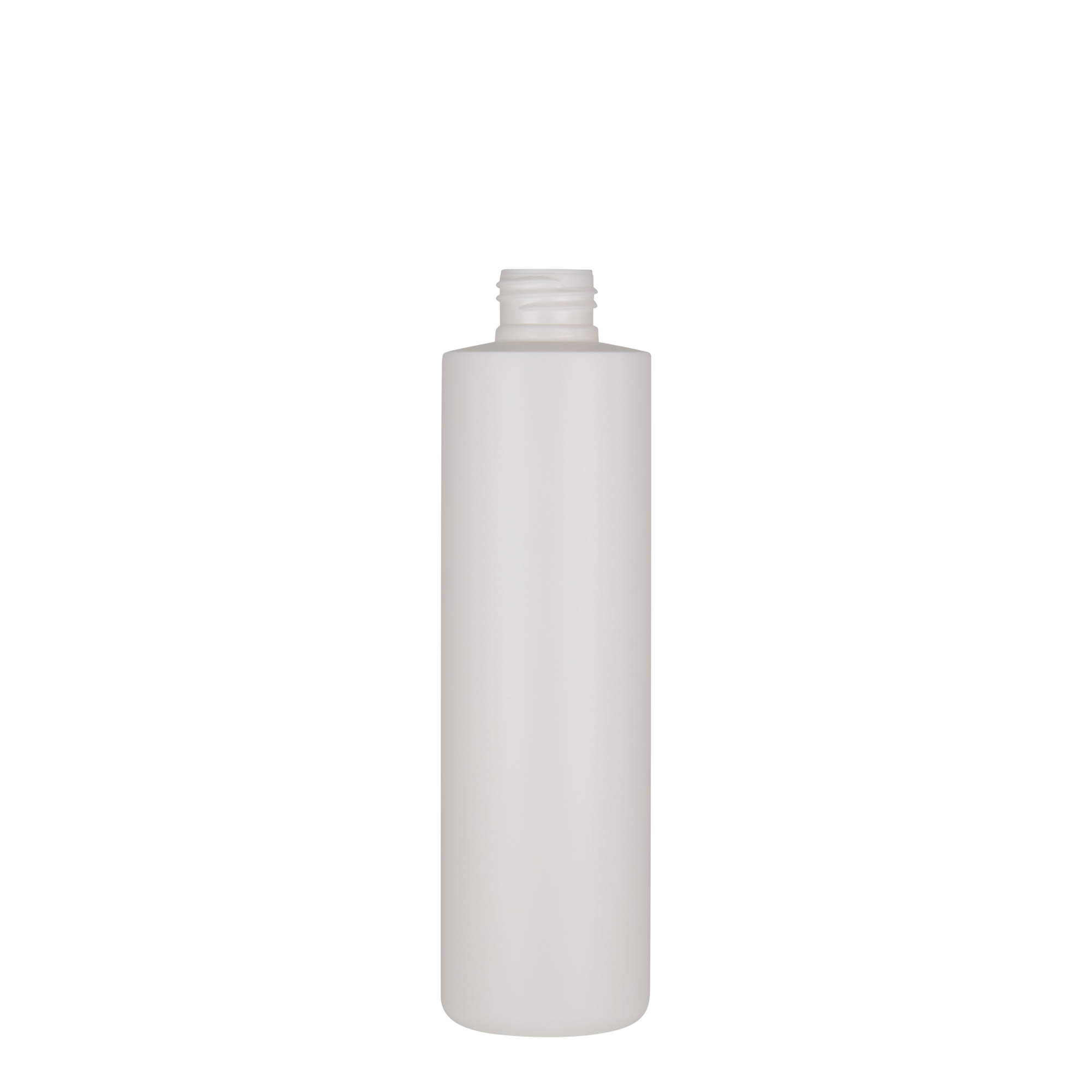 250 ml plastová láhev 'Pipe', zelený HDPE, bílá, hrdlo: 24/410