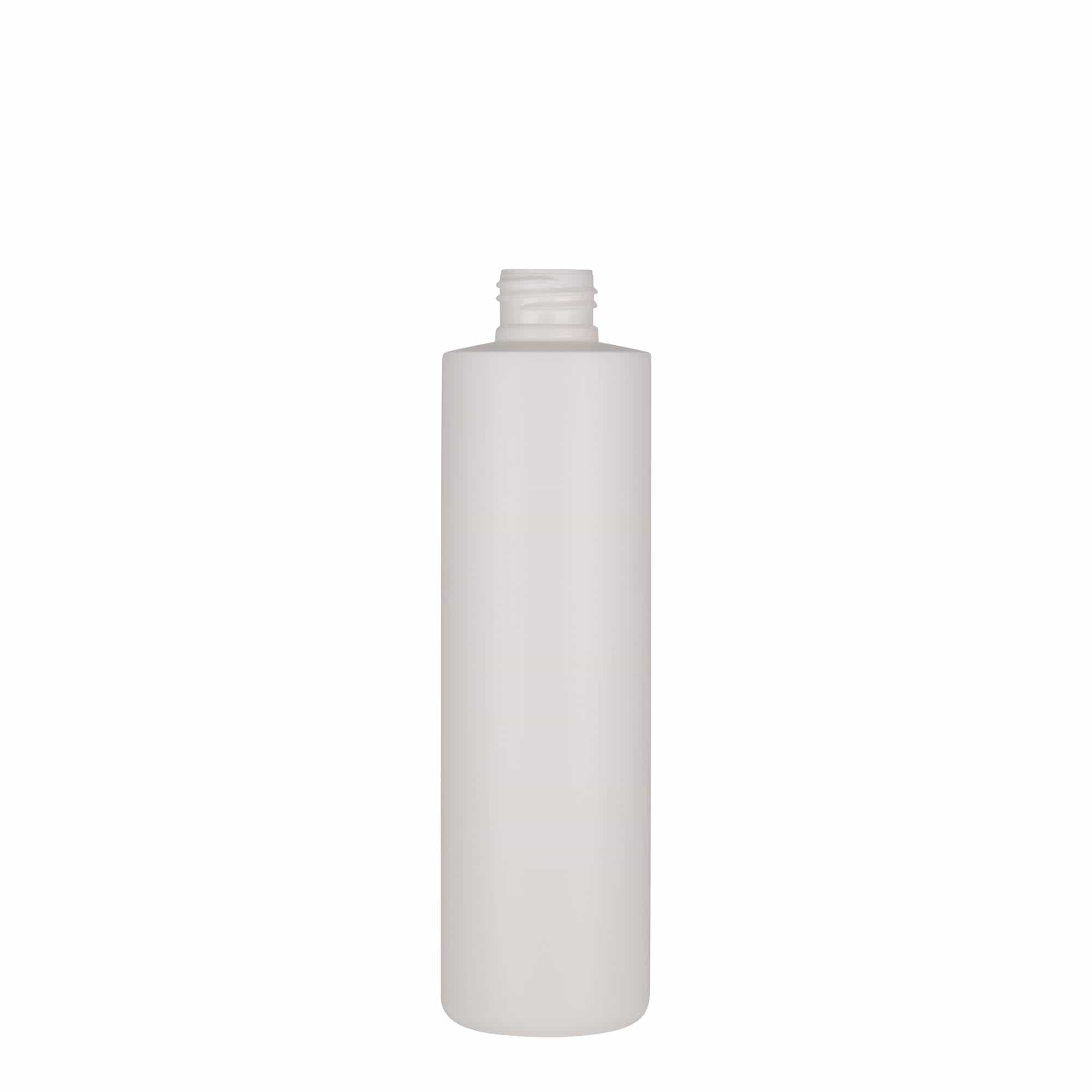 250 ml plastová láhev 'Pipe', zelený HDPE, bílá, hrdlo: 24/410