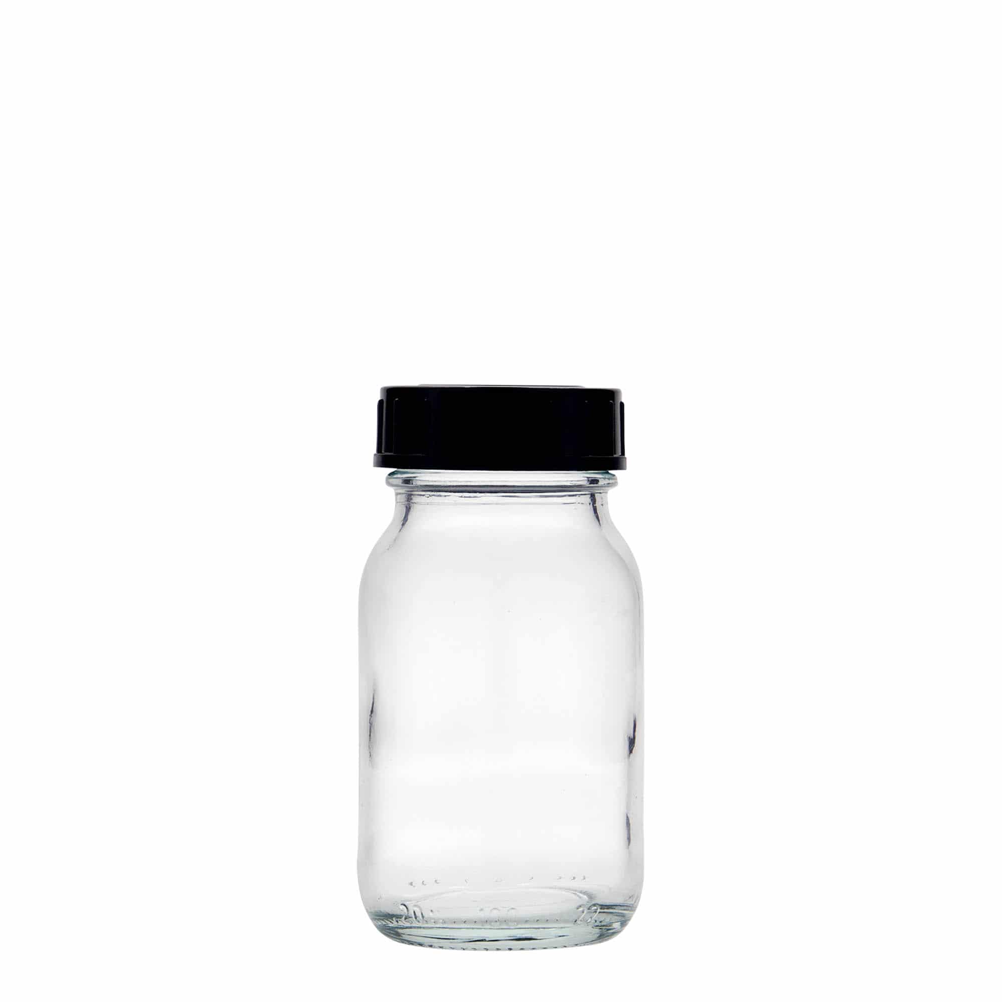 Sklenice s širokým hrdlem 100 ml, uzávěr: DIN 40
