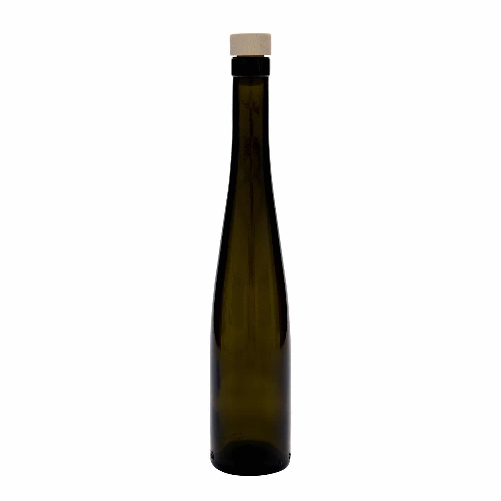 375 ml skleněná láhev 'Weinschlegel', antik zelená, hrdlo: korek