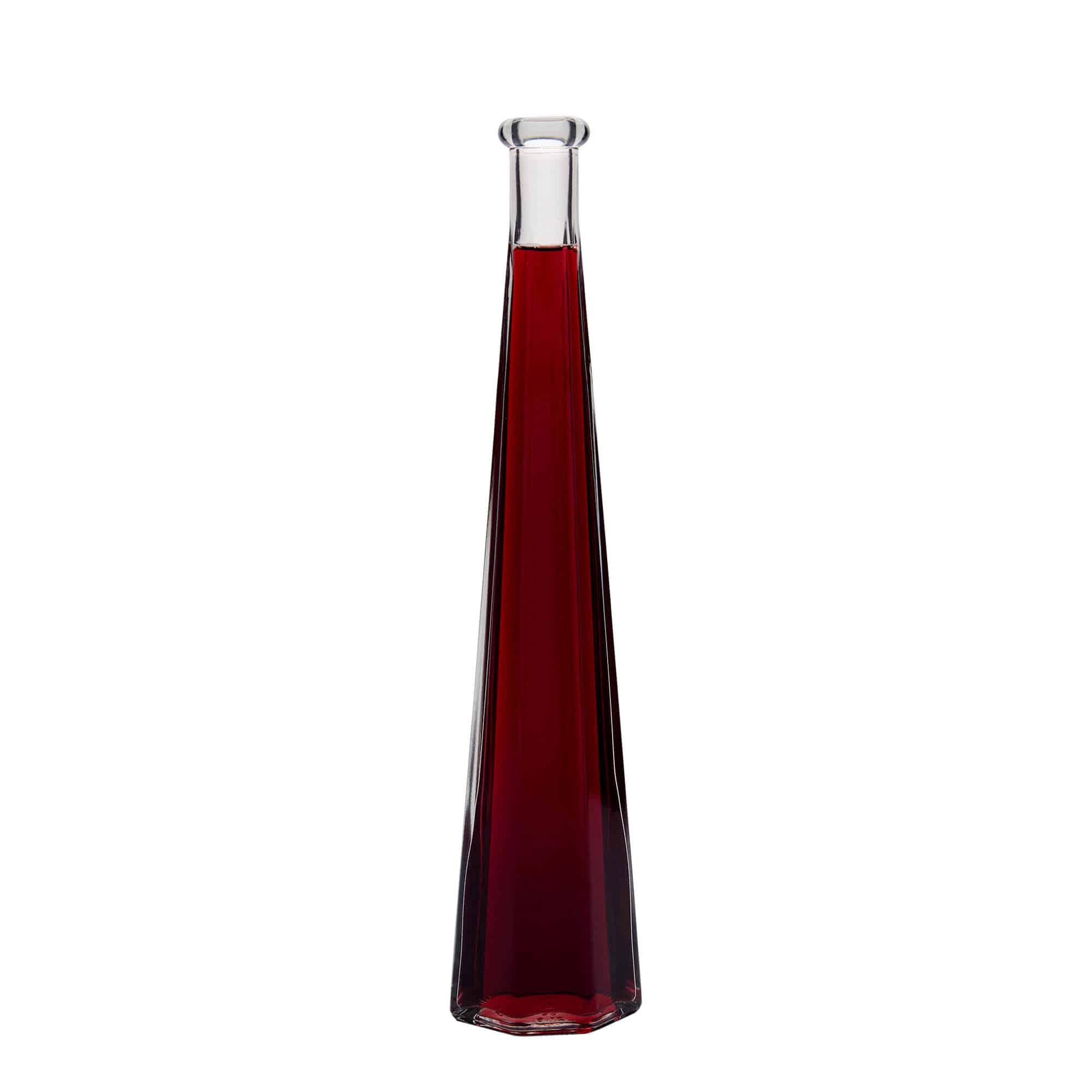 Skleněná lahev 200 ml 'Dama Sexta', šestiúhelníková, uzávěr: korek