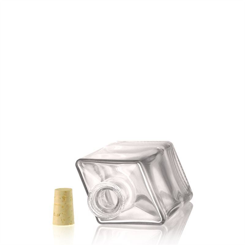 500 ml skleněná láhev 'Riva', kosočtverečná, hrdlo: korek