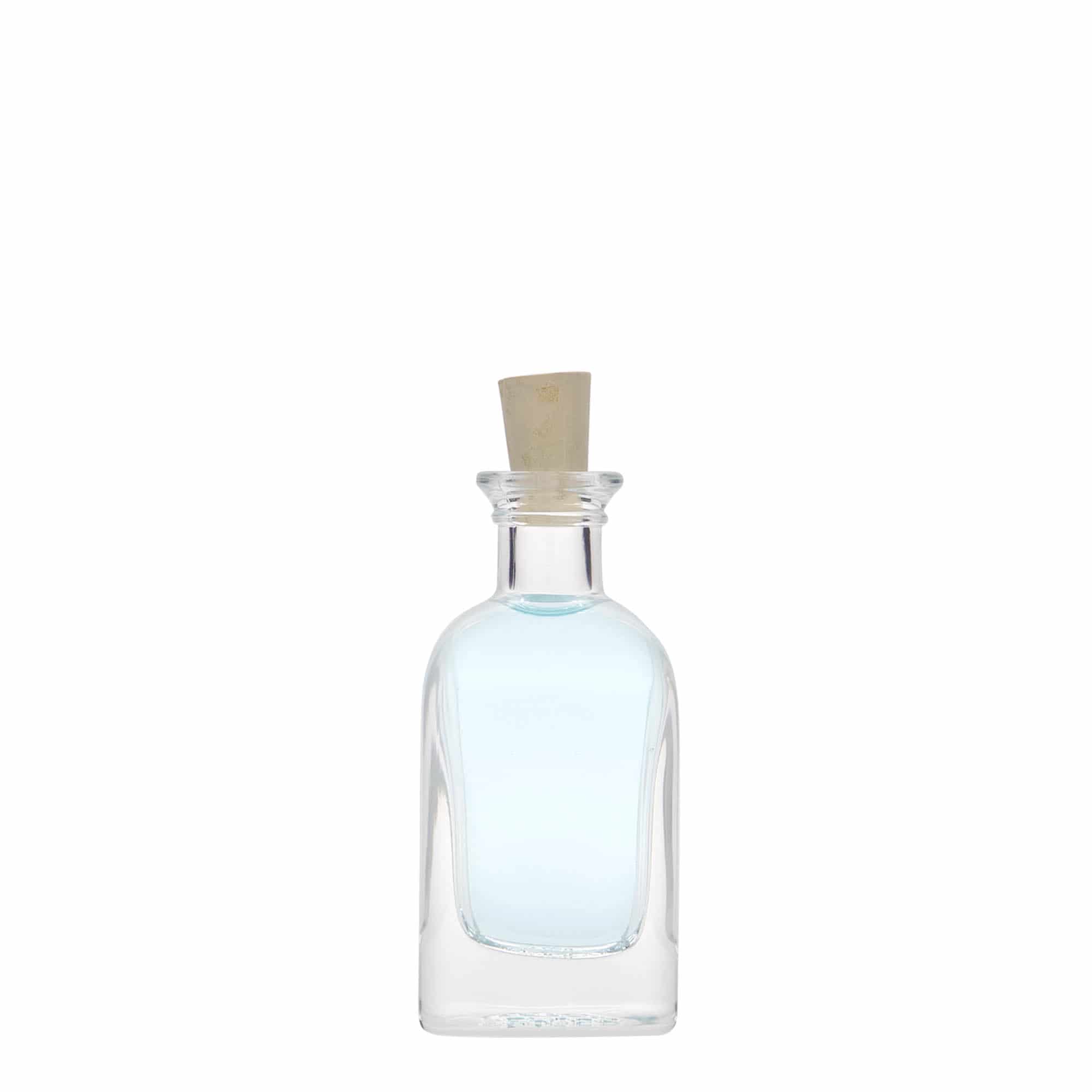40 ml skleněná lahvička Apotheker Carré, čtvercová, hrdlo: korek