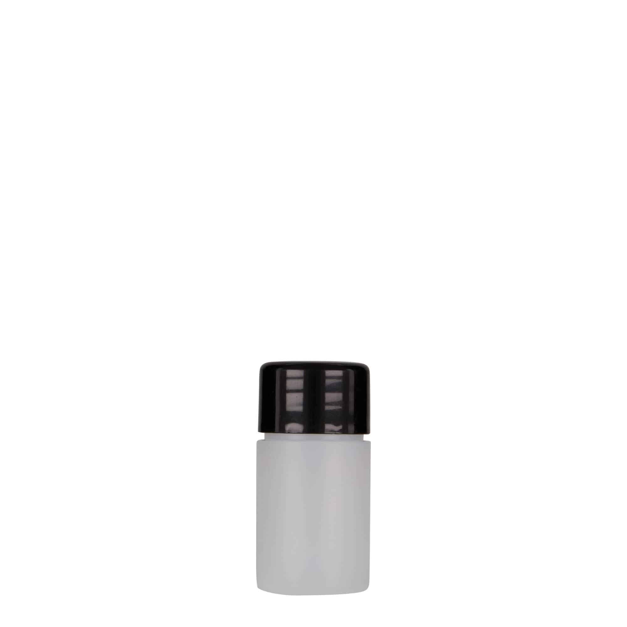 15 ml plastová lahvička „Tuffy“, HDPE, přírodní, hrdlo: 24/410