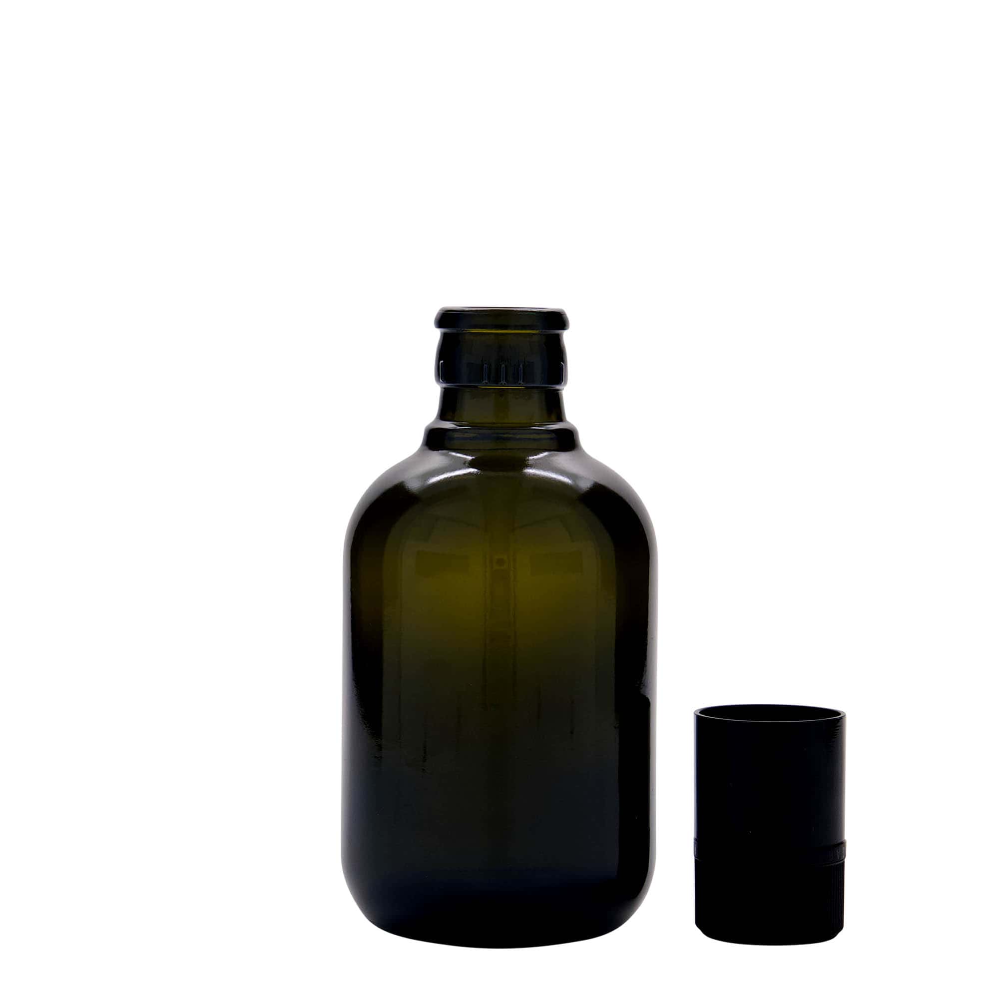 250 ml láhev na ocet/olej 'Biolio', sklo, antikně zelená, hrdlo: DOP
