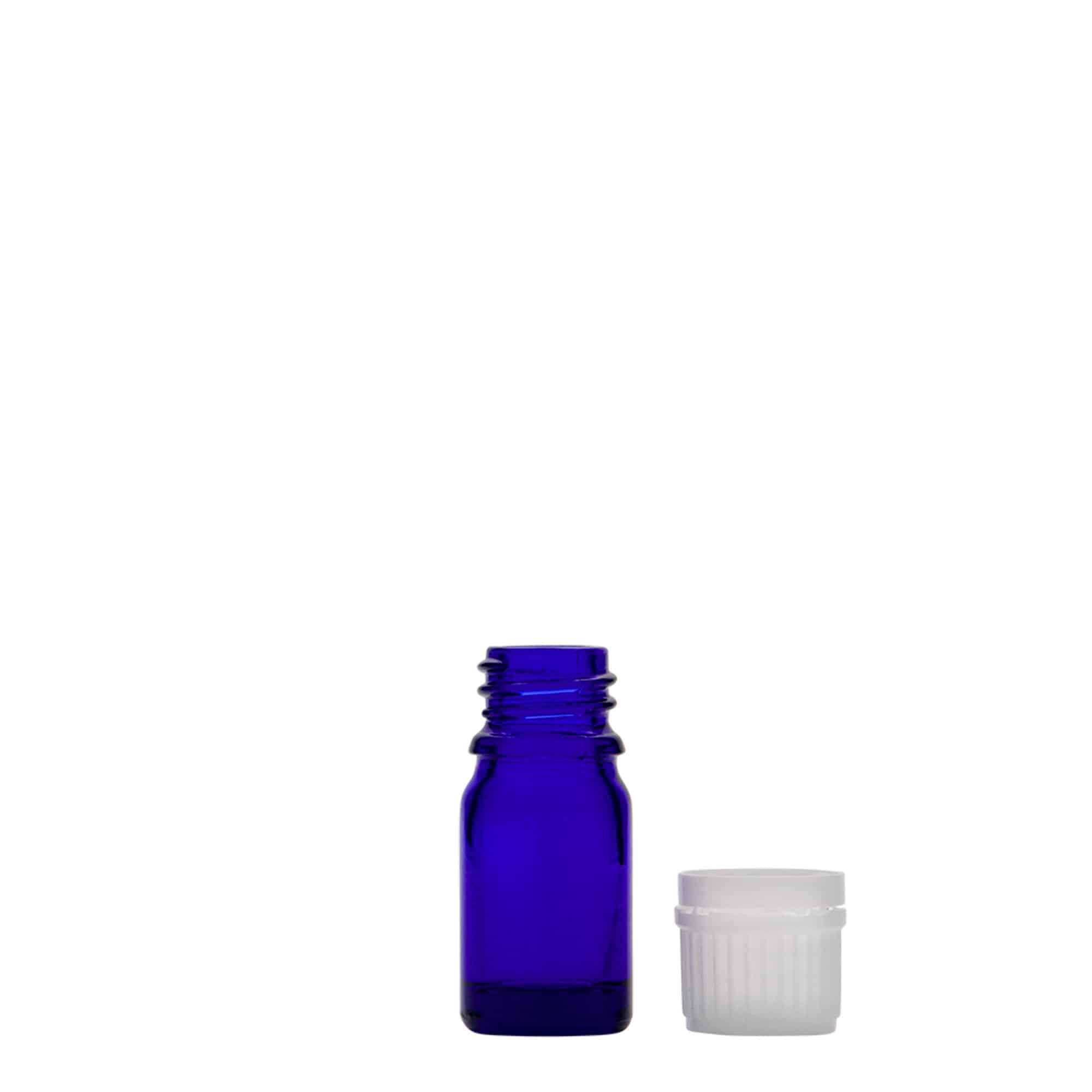 5 ml lékovka, sklo, královská modř, hrdlo: DIN 18 5 ml lékovka, sklo, královská modř, hrdlo: DIN 18