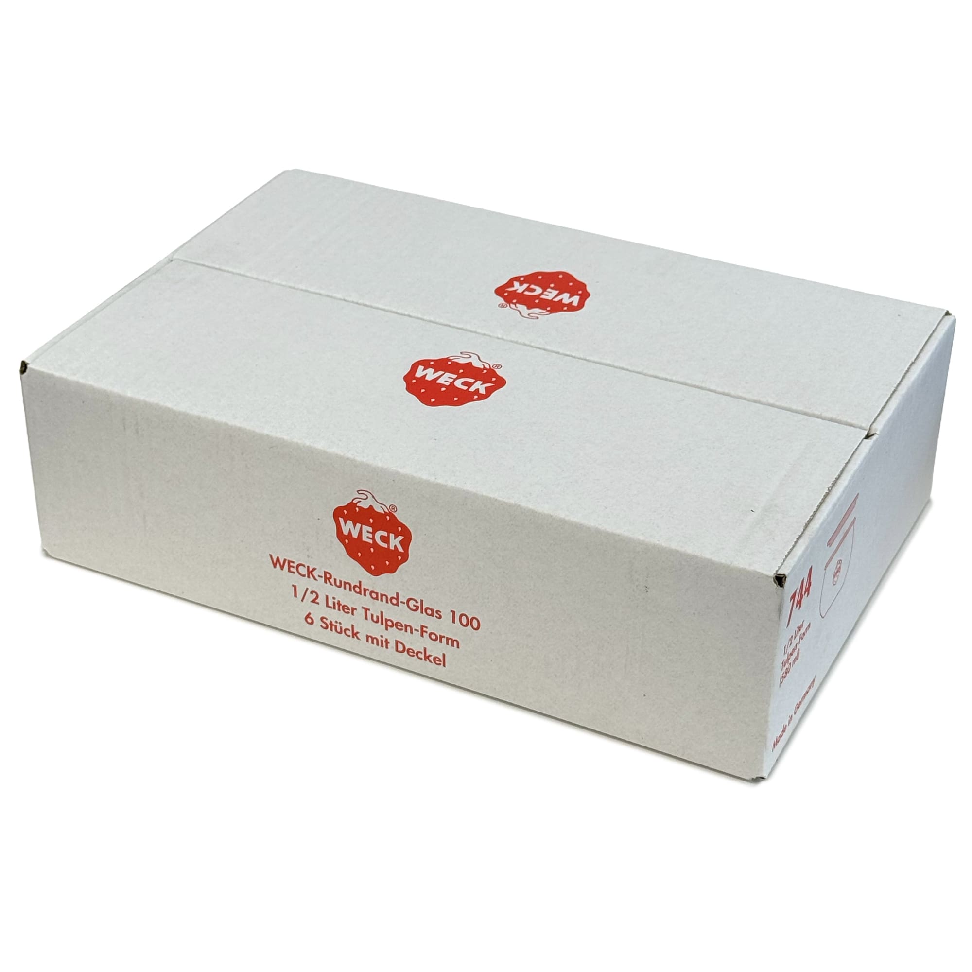 6x 580 ml WECK tulipánová sklenice se skleněným víčkem RR 100