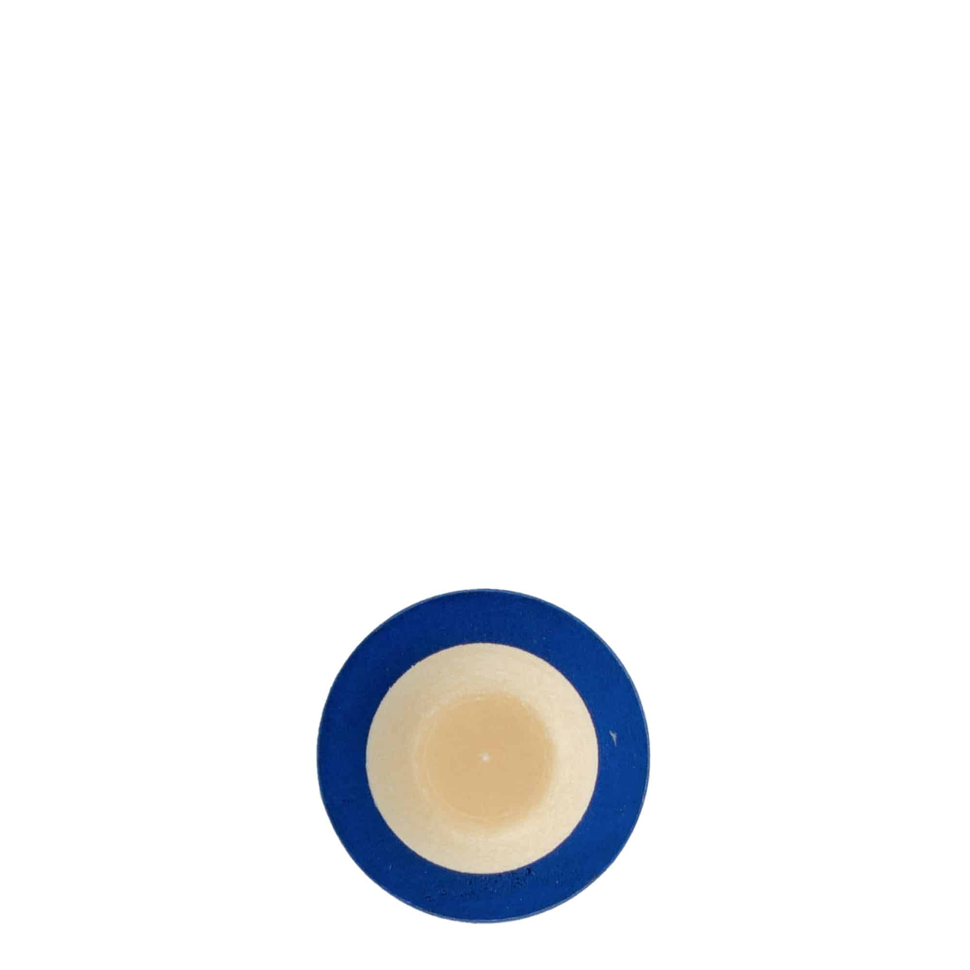 Korek s úchytem 19 mm, dřevo, modrý, pro uzávěr: korek