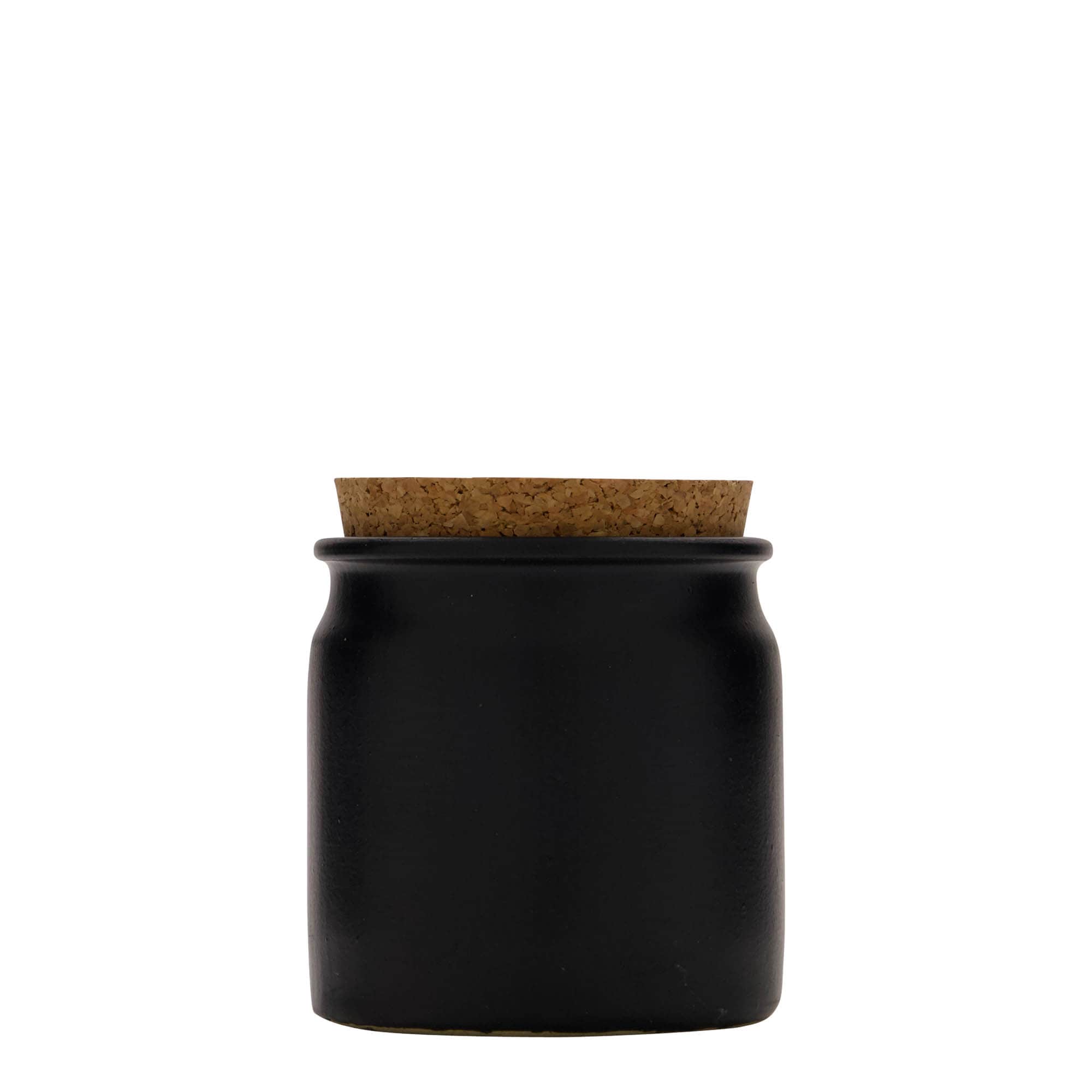 160 ml kameninový hrnec, keramika, černý, hrdlo: korek