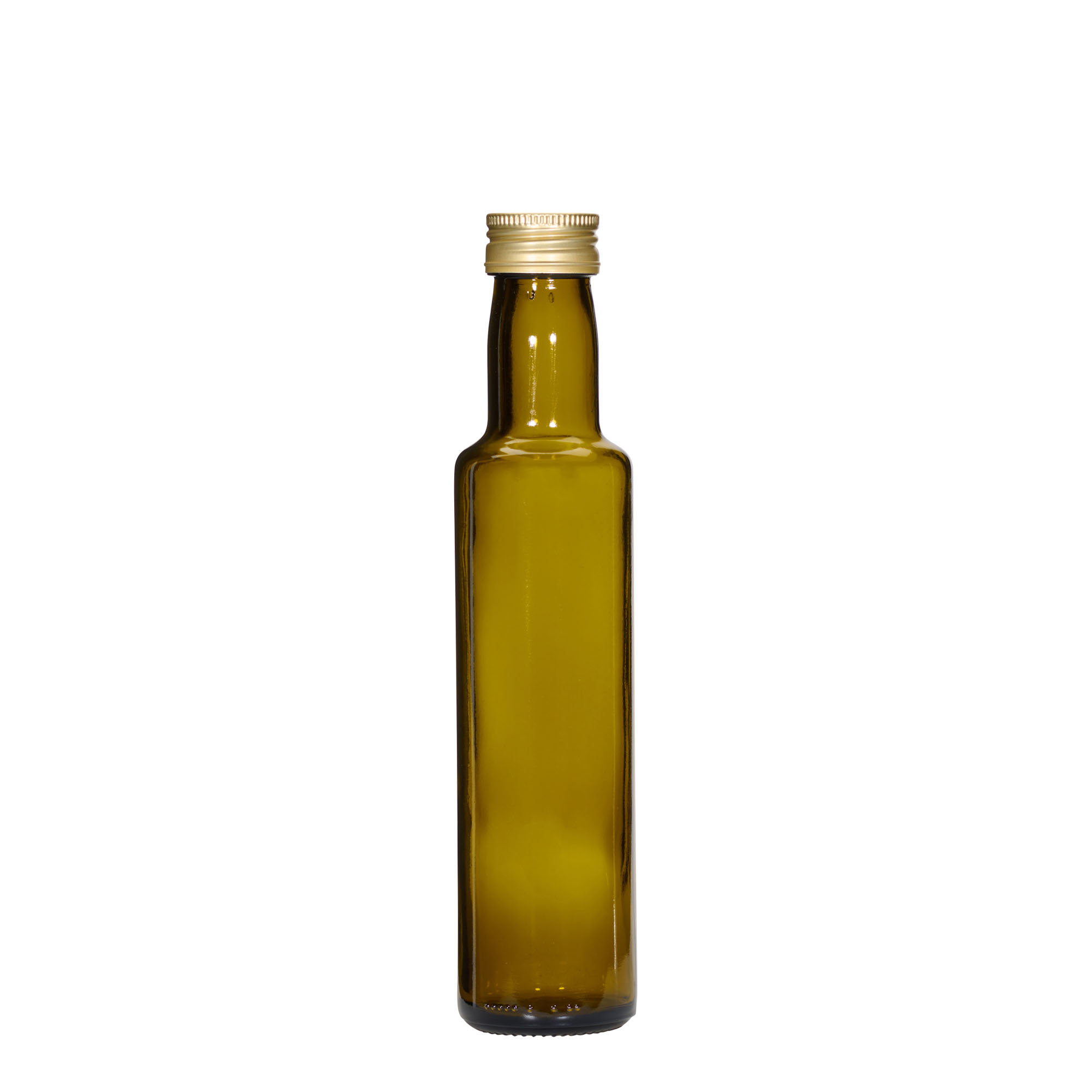 250 ml skleněná láhev 'Dorica', antikzelená, hrdlo: PP 31,5