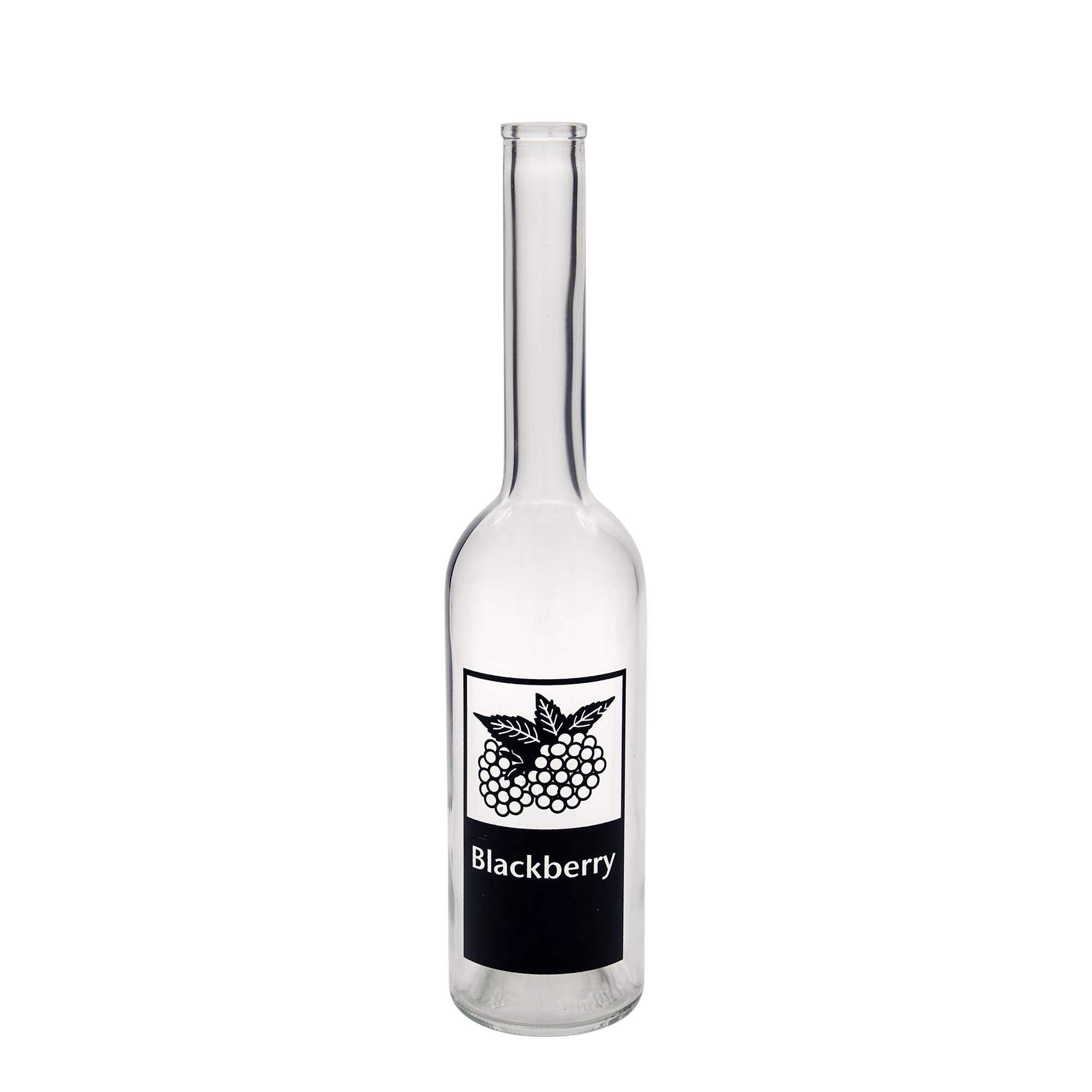500 ml skleněná láhev 'Opera', motiv: ostružina, hrdlo: korek 500 ml skleněná láhev 'Opera', motiv: ostružina, hrdlo: korek
