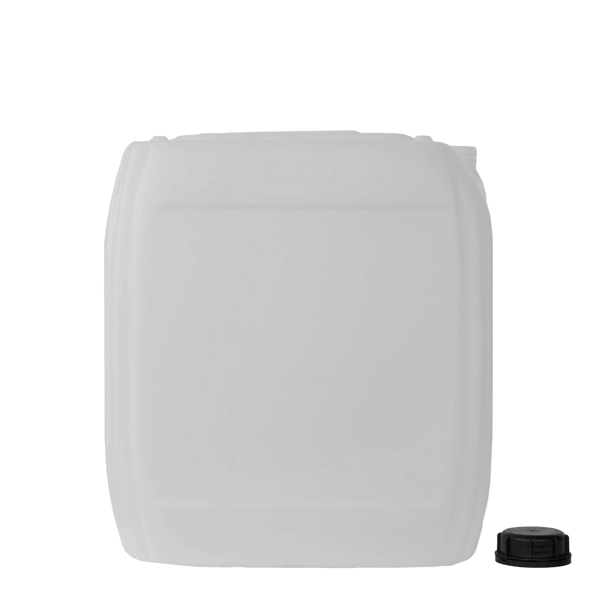 25 l kanystr, obdélníkový, HDPE plast, přírodní, hrdlo: ND 60