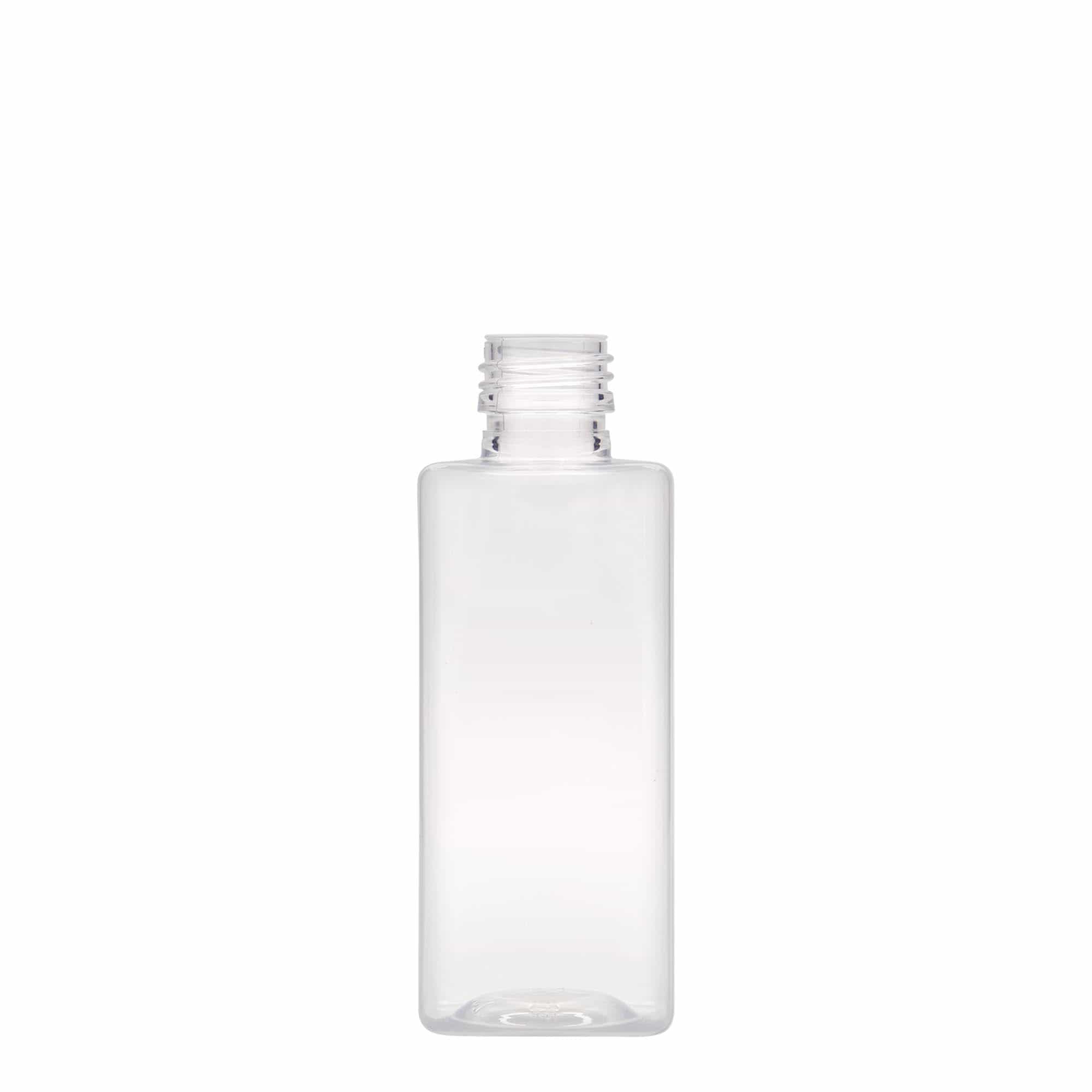 250 ml PET láhev „Karl“, čtvercová, plast, hrdlo: PP 28